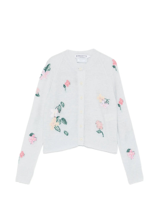 Clemence flower-embellishment cardigan