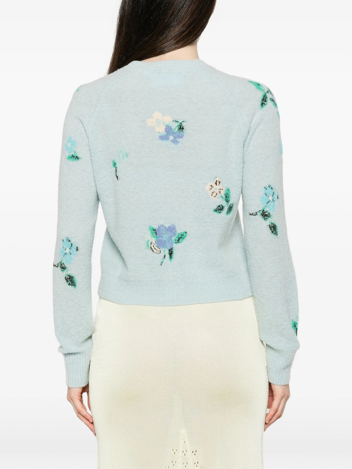 Clemence floral-intarsia cardigan