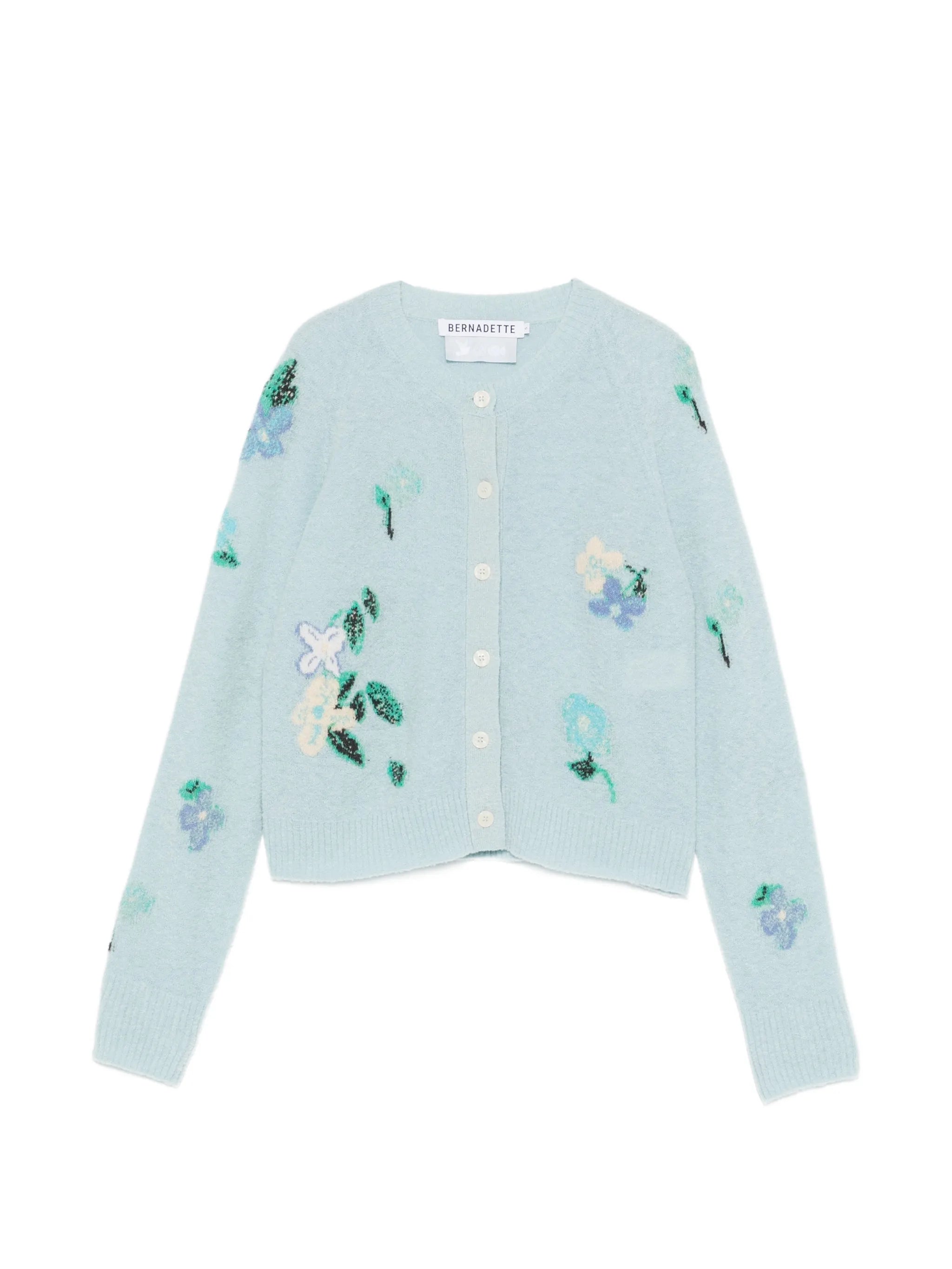 Clemence floral-intarsia cardigan