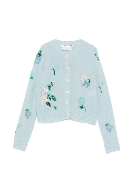 Clemence intarsia-knit cardigan