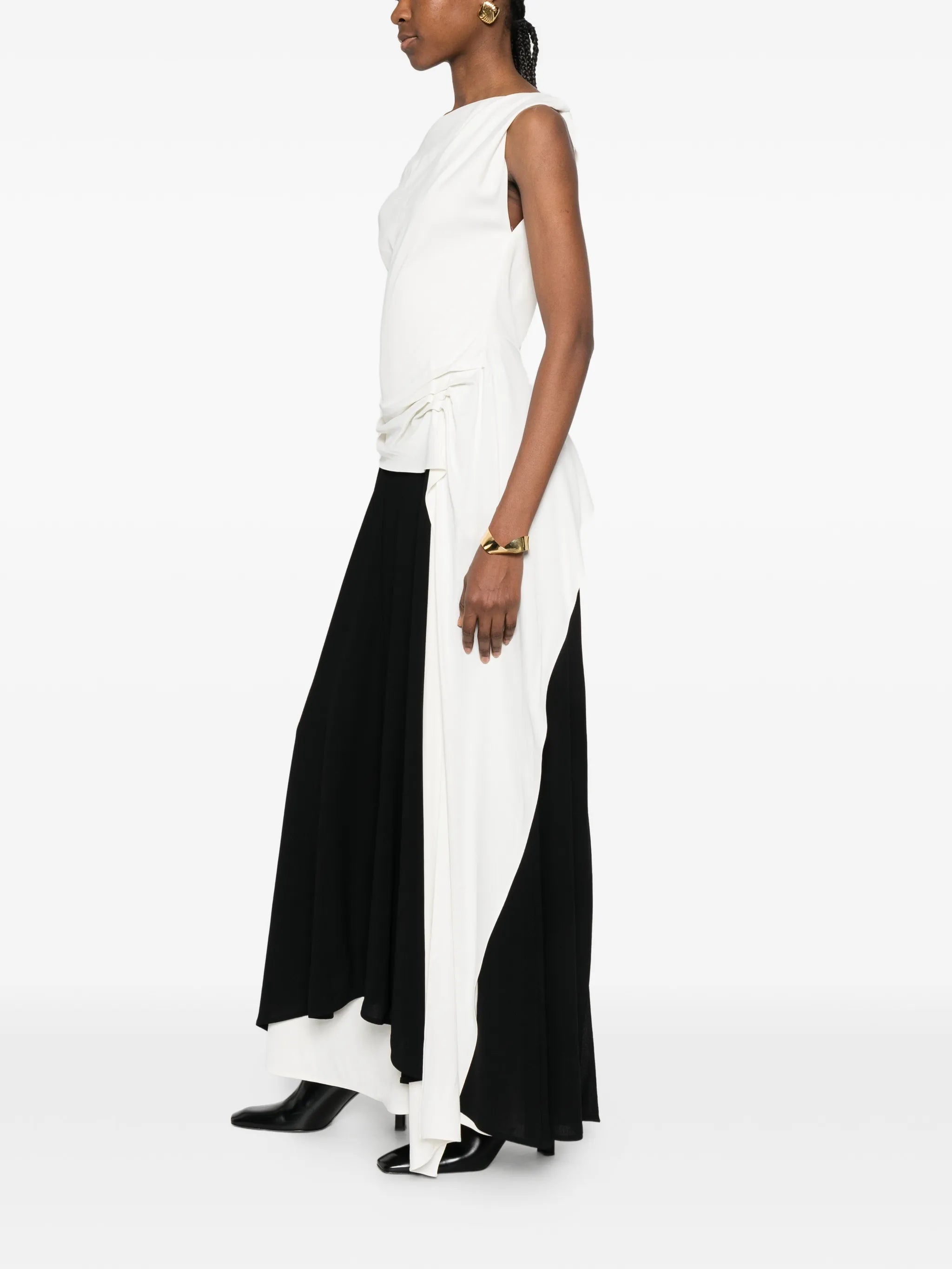 Dallah draped midi dress