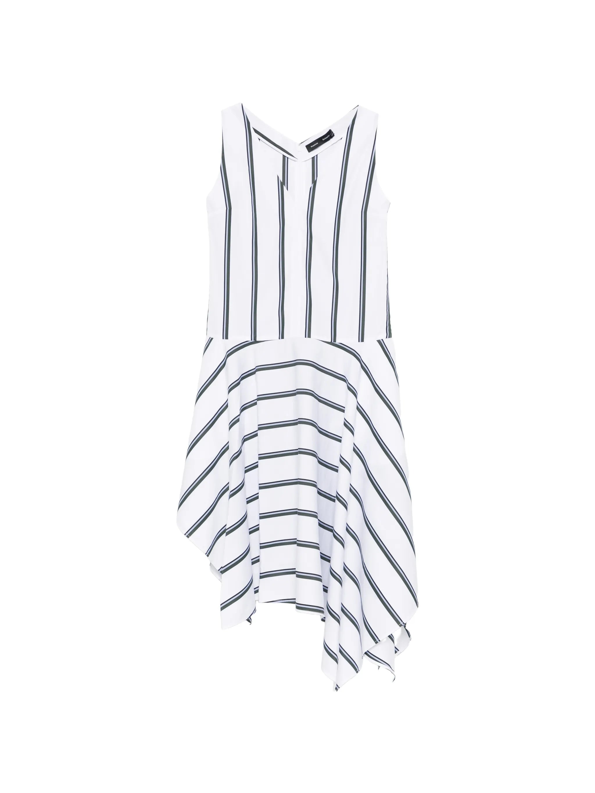 Beatriz striped handkerchief-hem dress