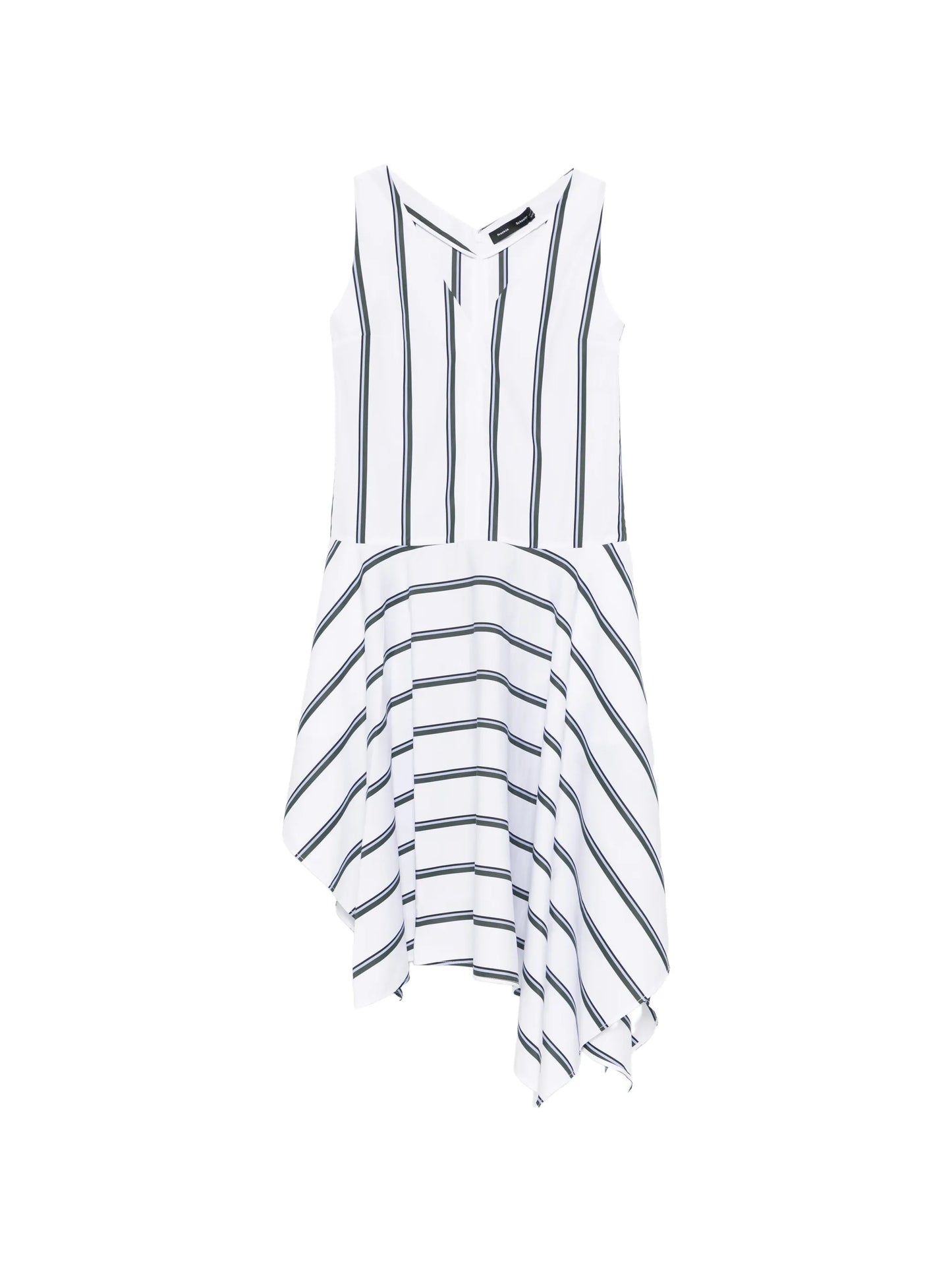 Beatriz striped handkerchief-hem dress
