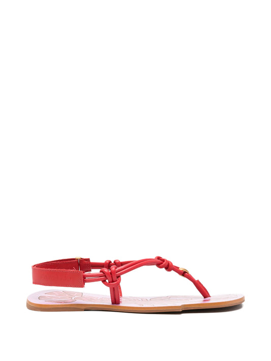 lobster knotted-strap sandals