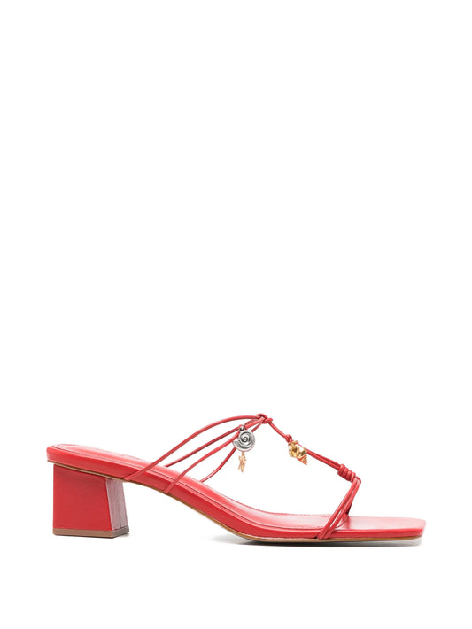 charm-detail strappy sandals