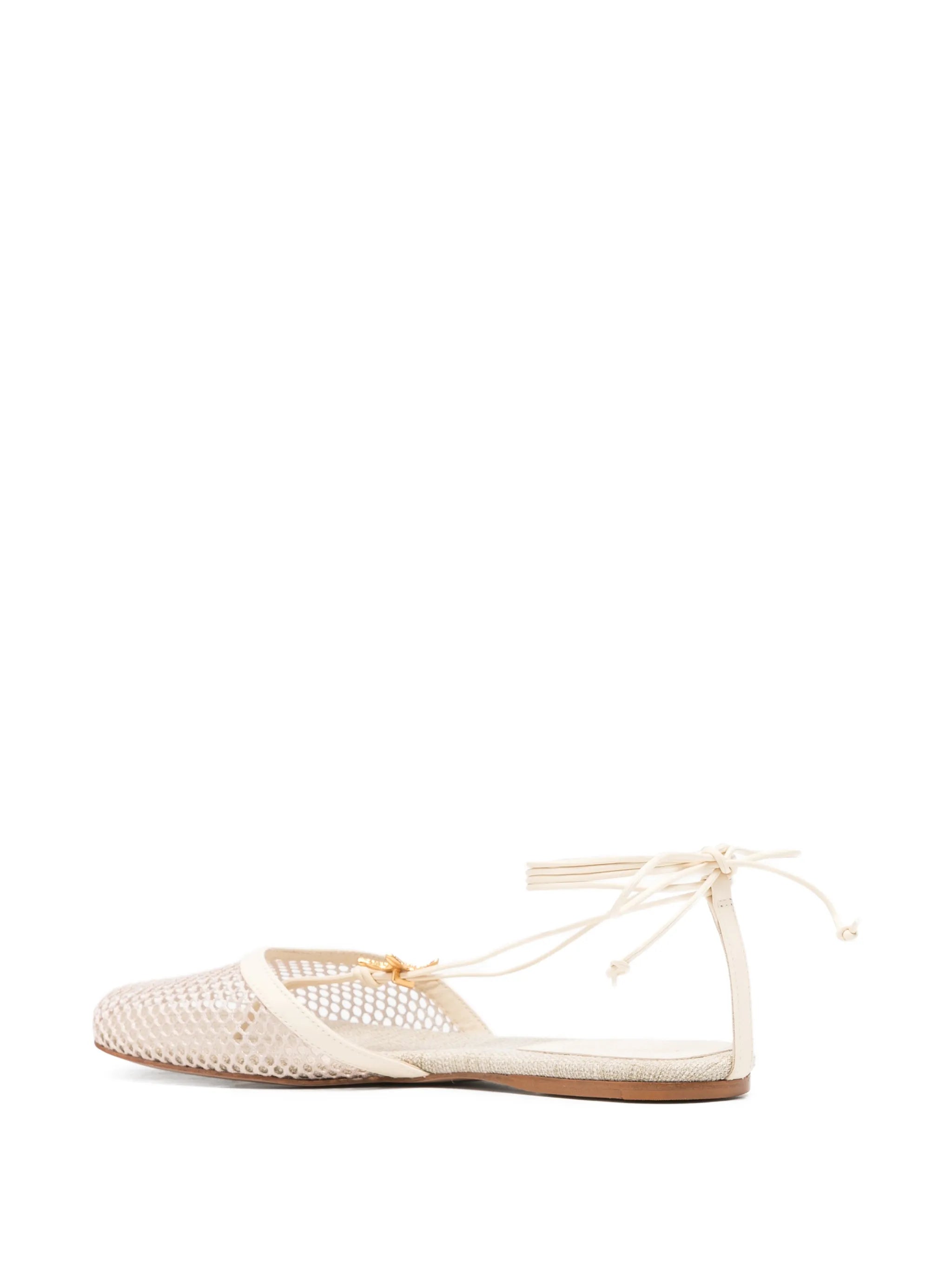 starfish-detail lace-up mules