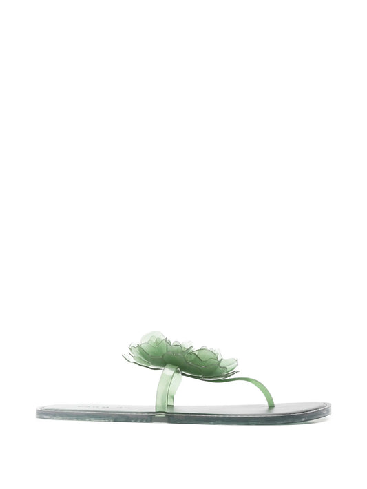 semi-transparent finish flip-flops