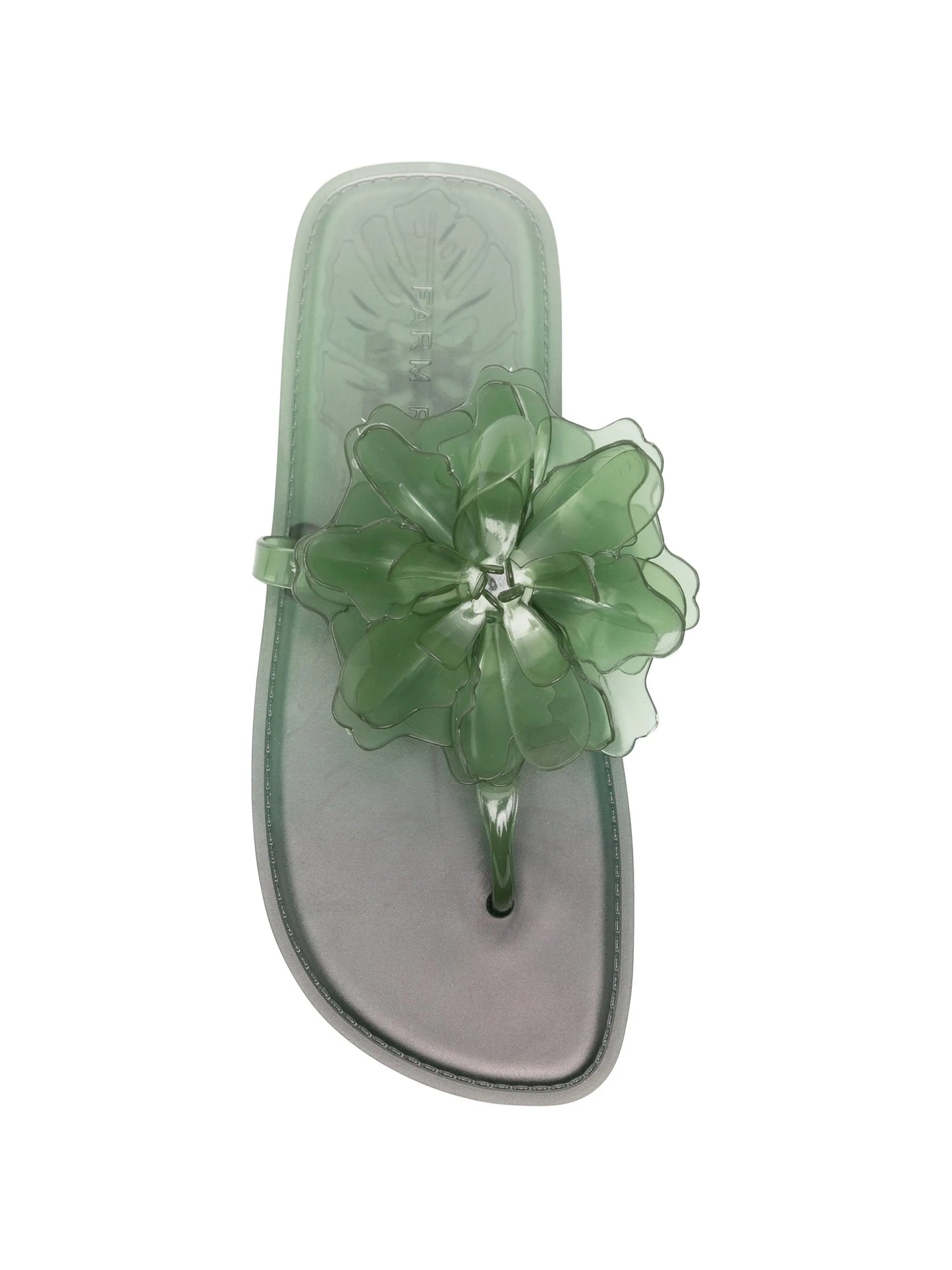 semi-transparent finish flip-flops