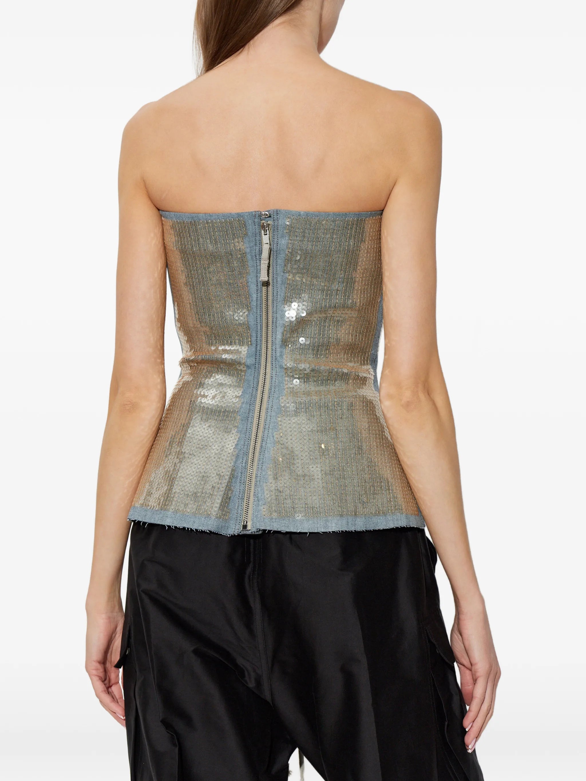 sequin panelled top