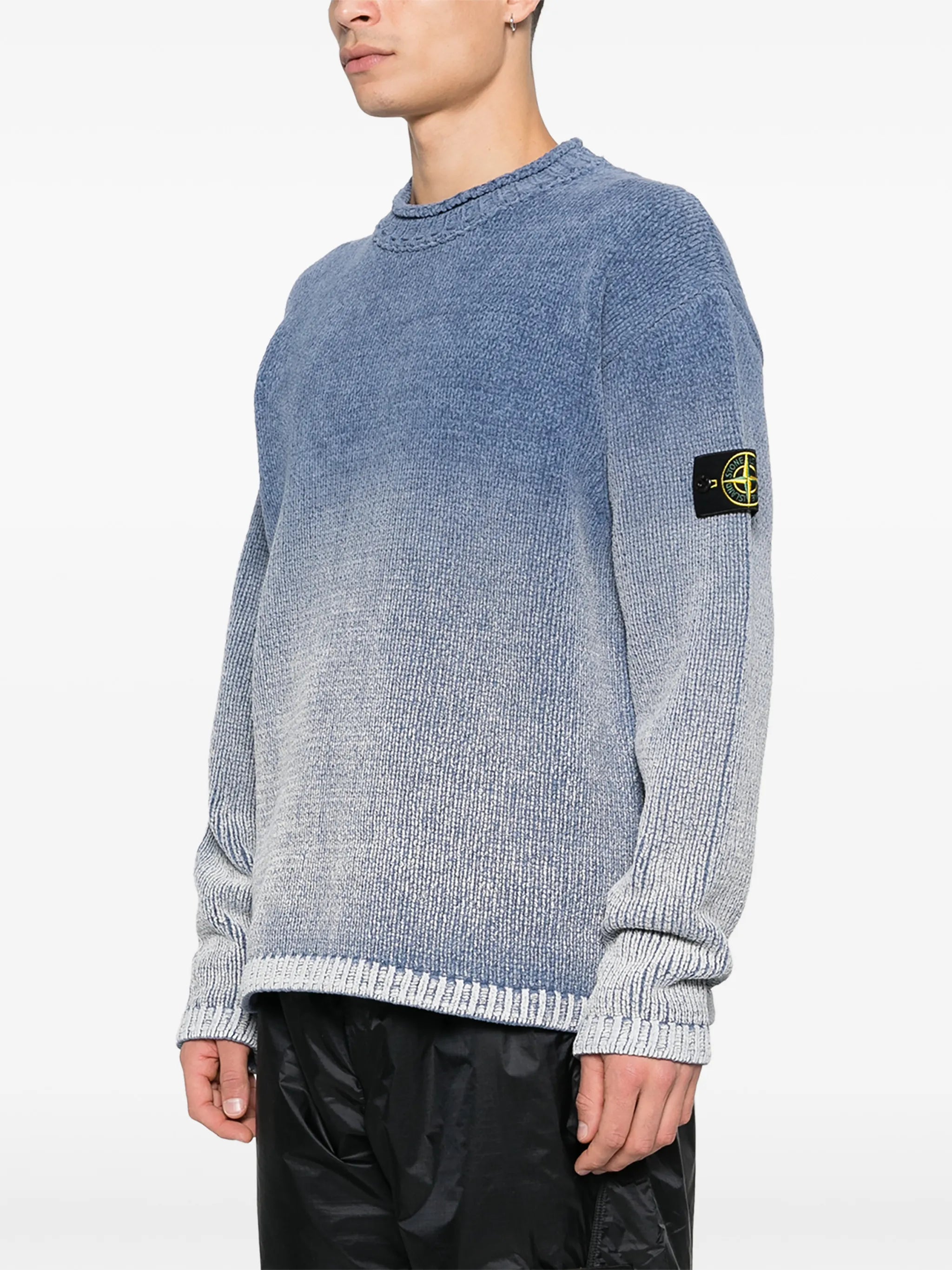 ombre-effect crew-neck sweater