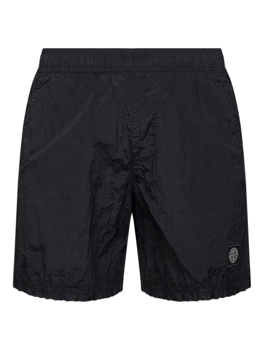 elasticated-waistband swim shorts