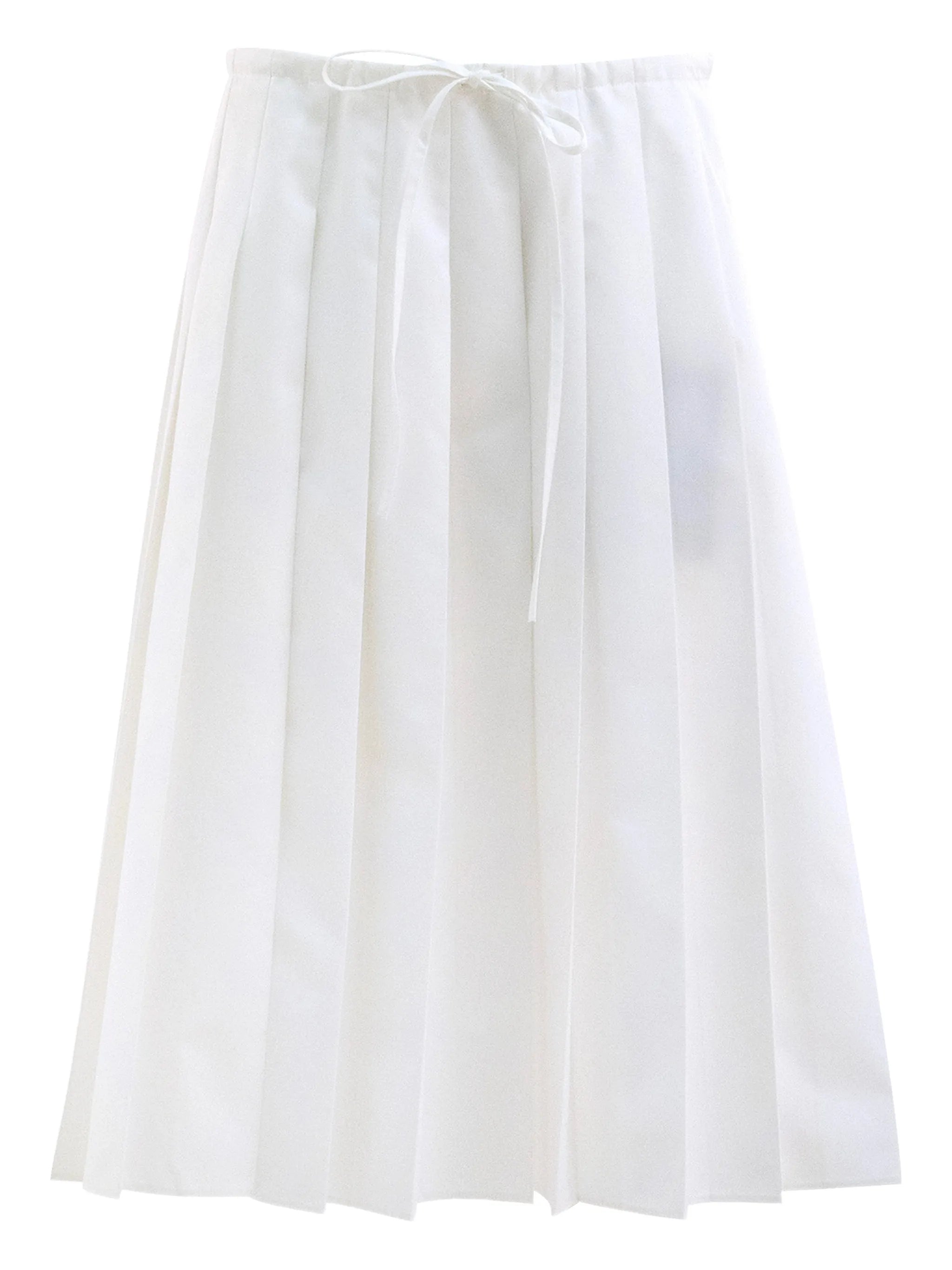 tie pleated midi skirt