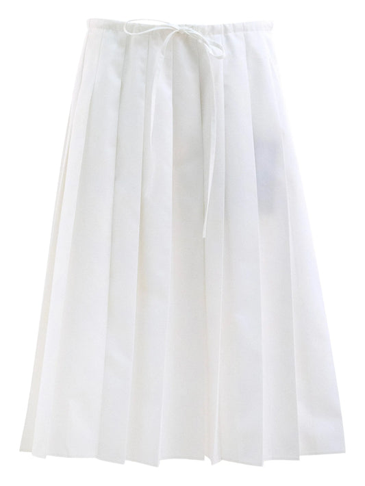 tie pleated midi skirt