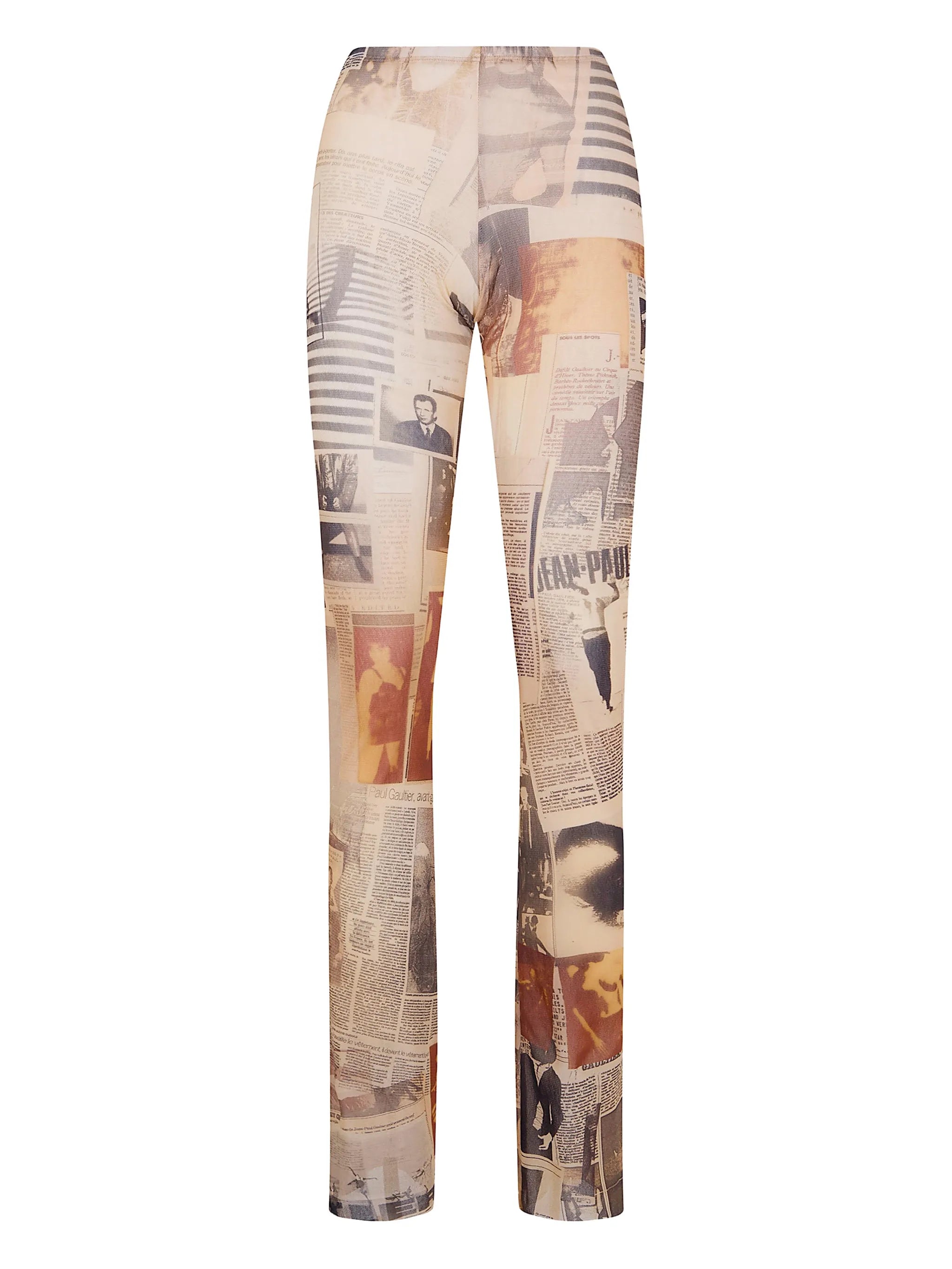 newspaper-print leggings