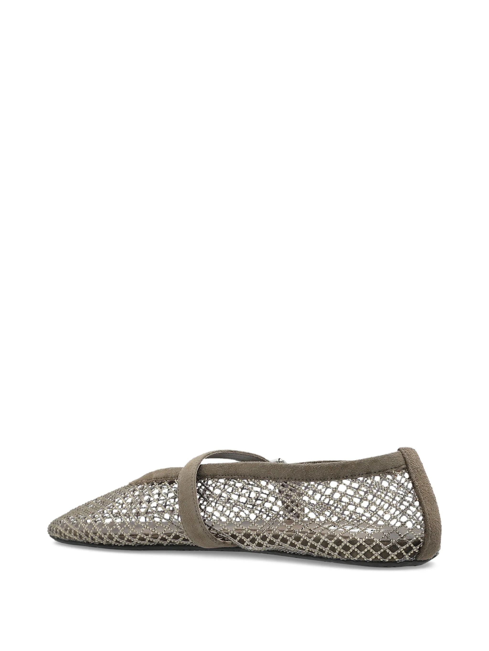 fishnet ballet flats