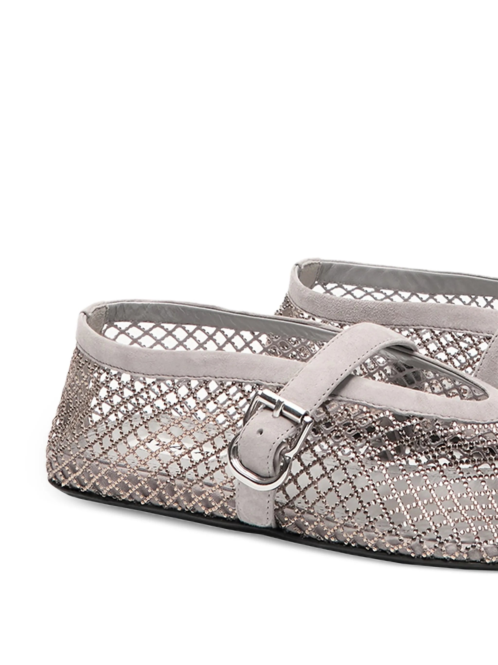 fishnet ballet flats