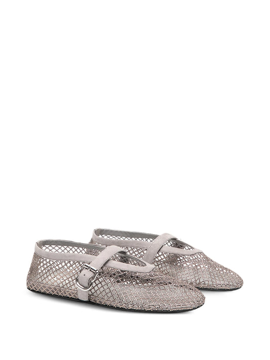 Ballet flats in strass fishnet