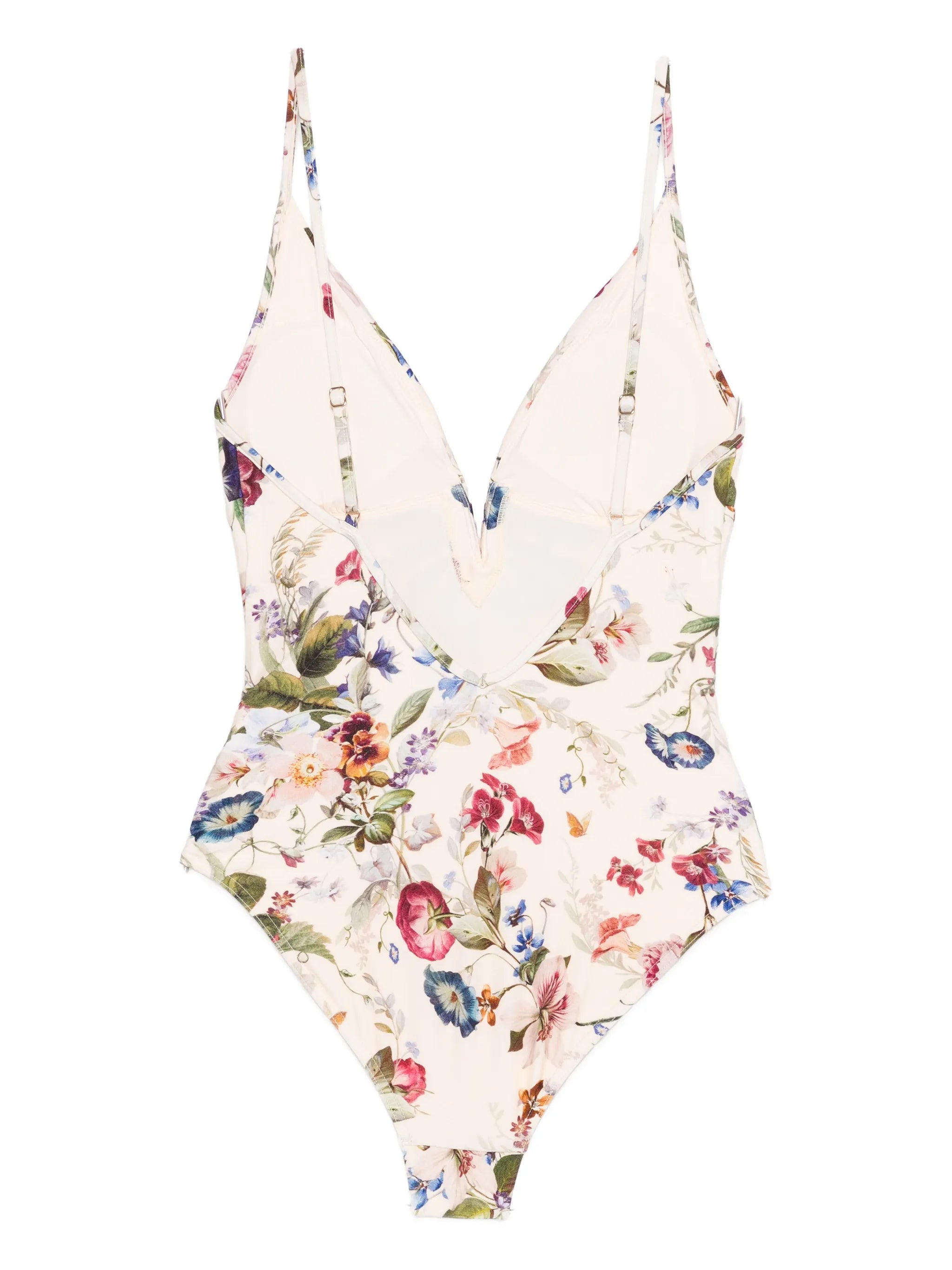 floral-pattern swimsuit