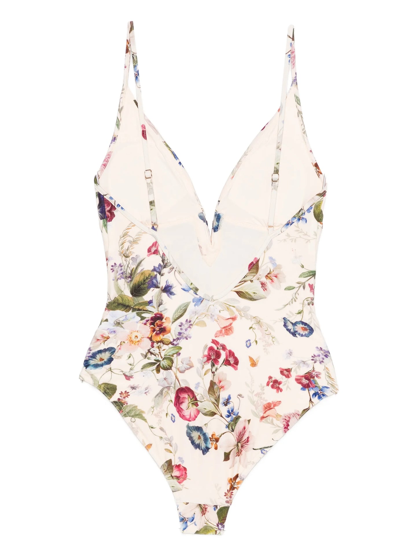 floral-pattern swimsuit