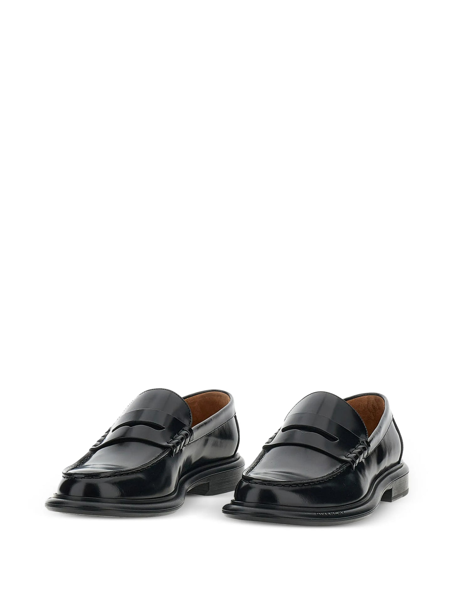 brushed-leather loafers
