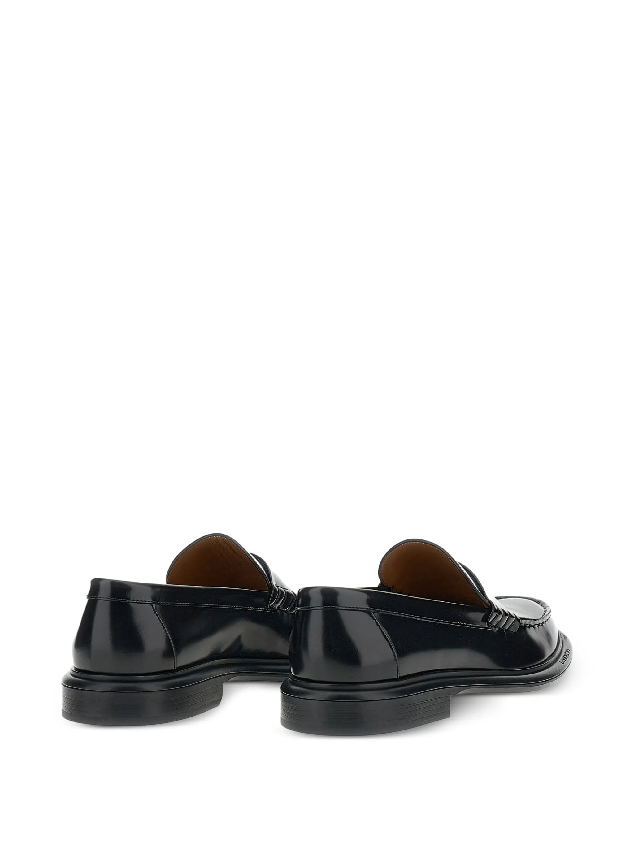 brushed-leather loafers