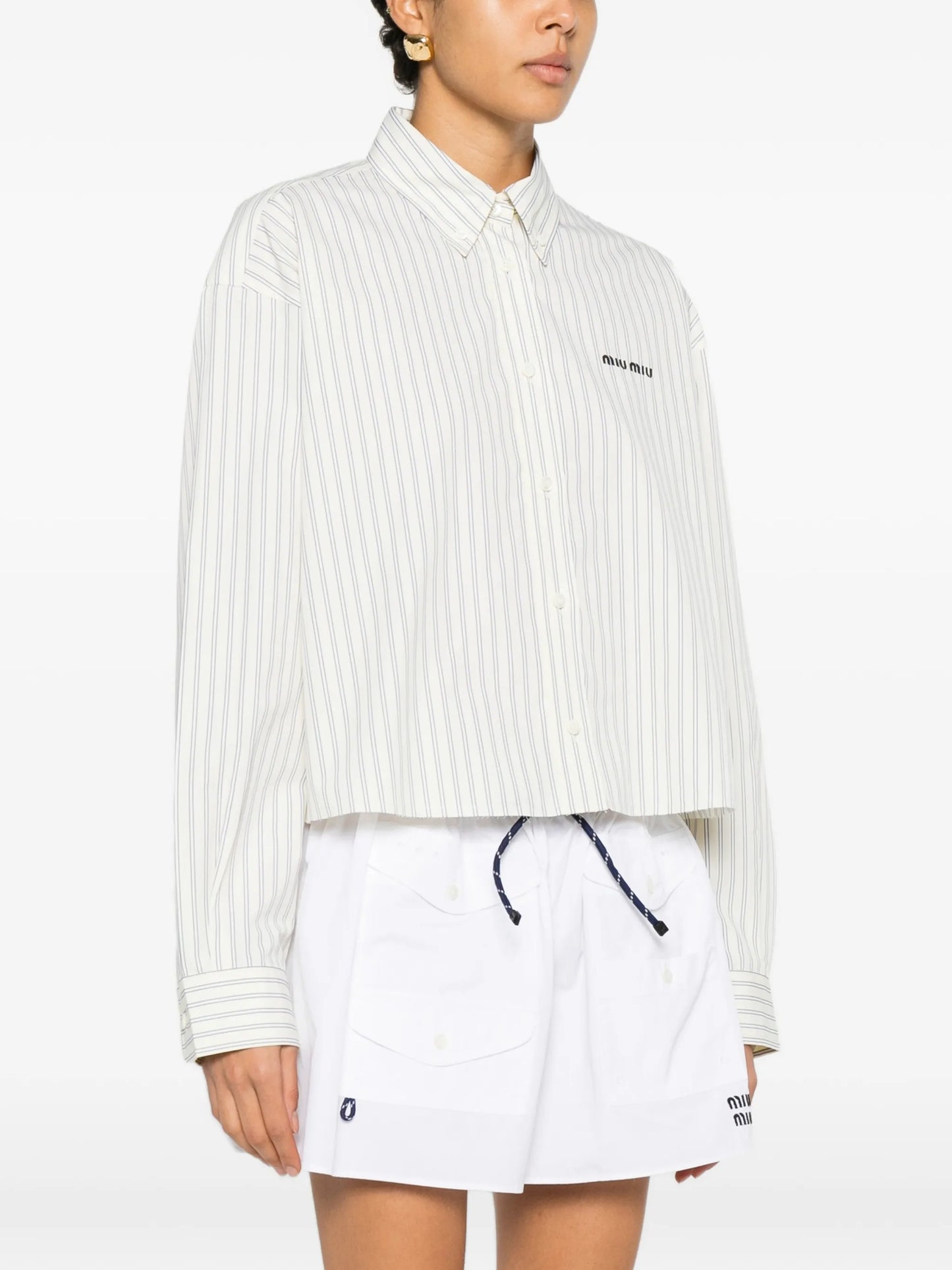 striped poplin shirt