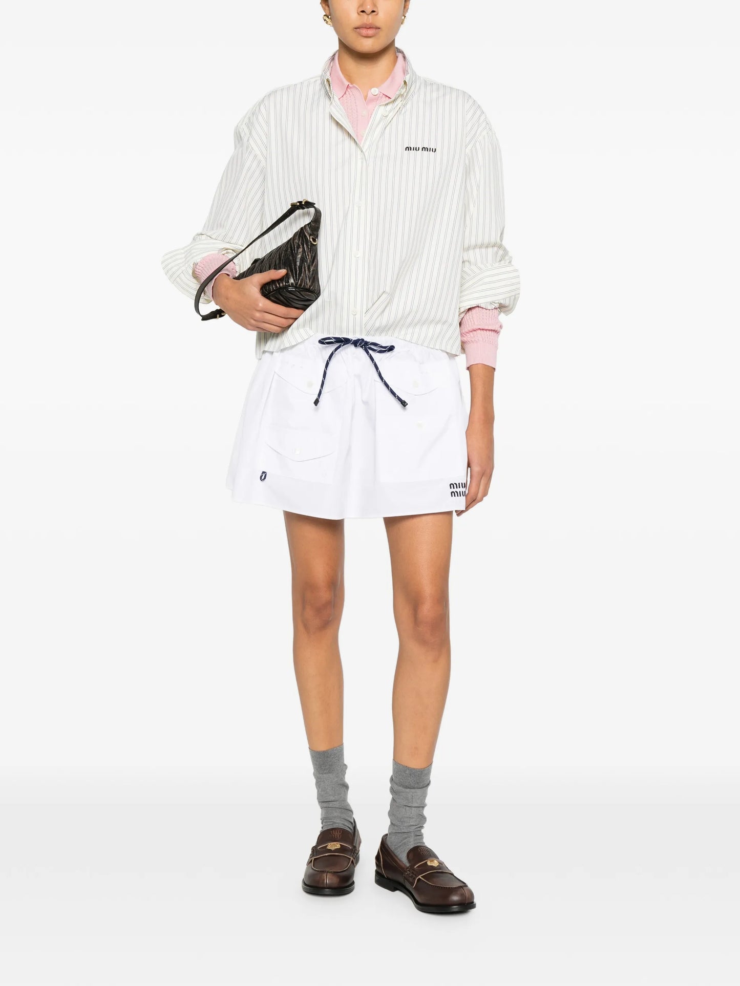 striped poplin shirt