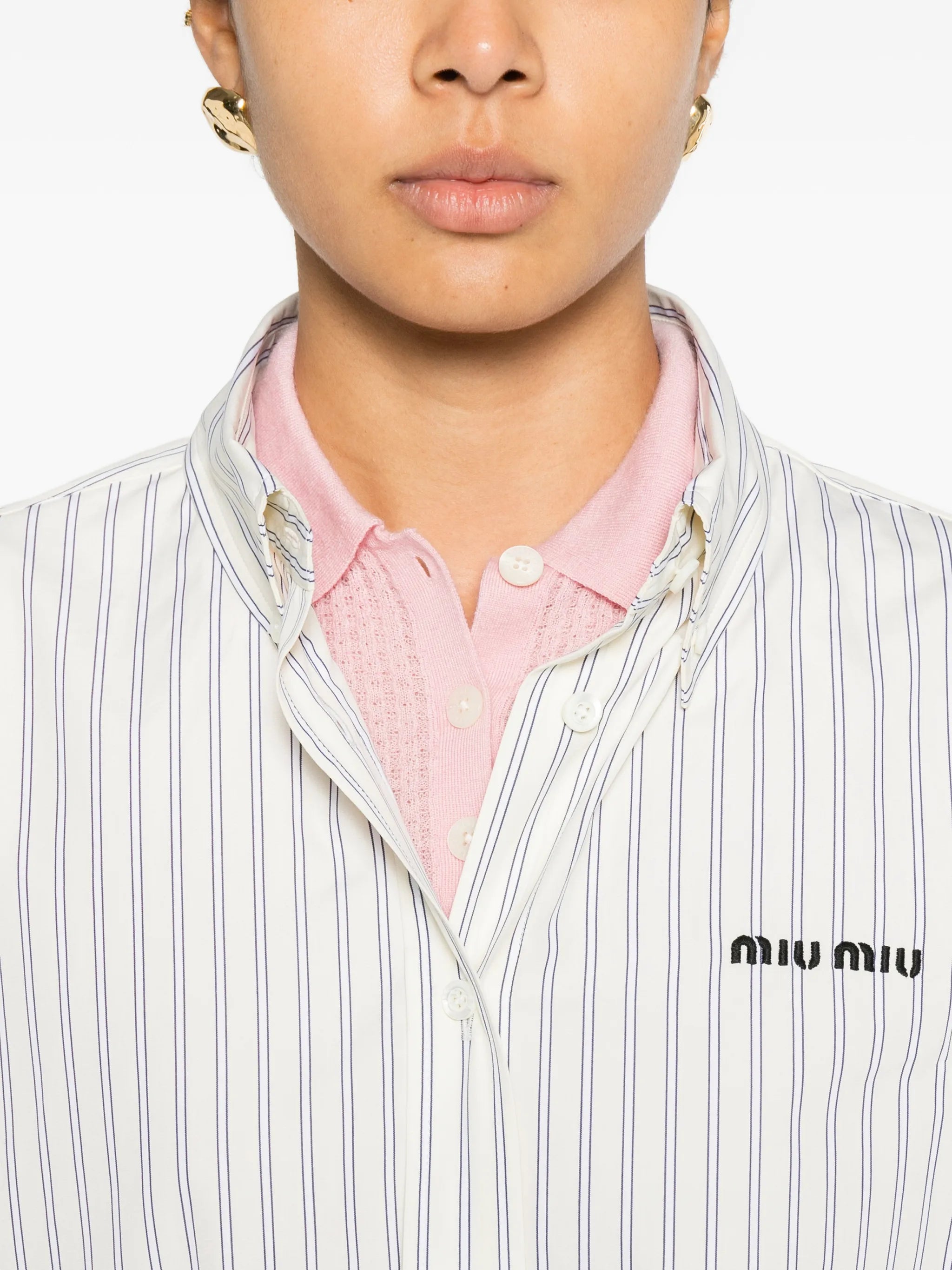 striped poplin shirt