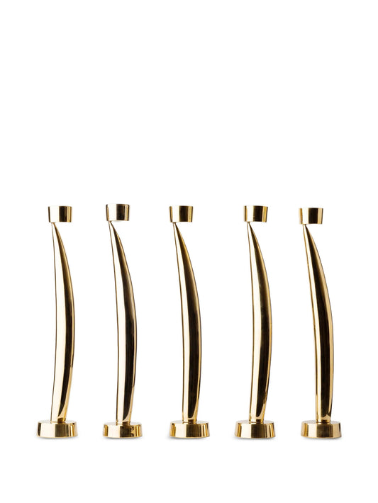 fin candlesticks holders set (set of five)