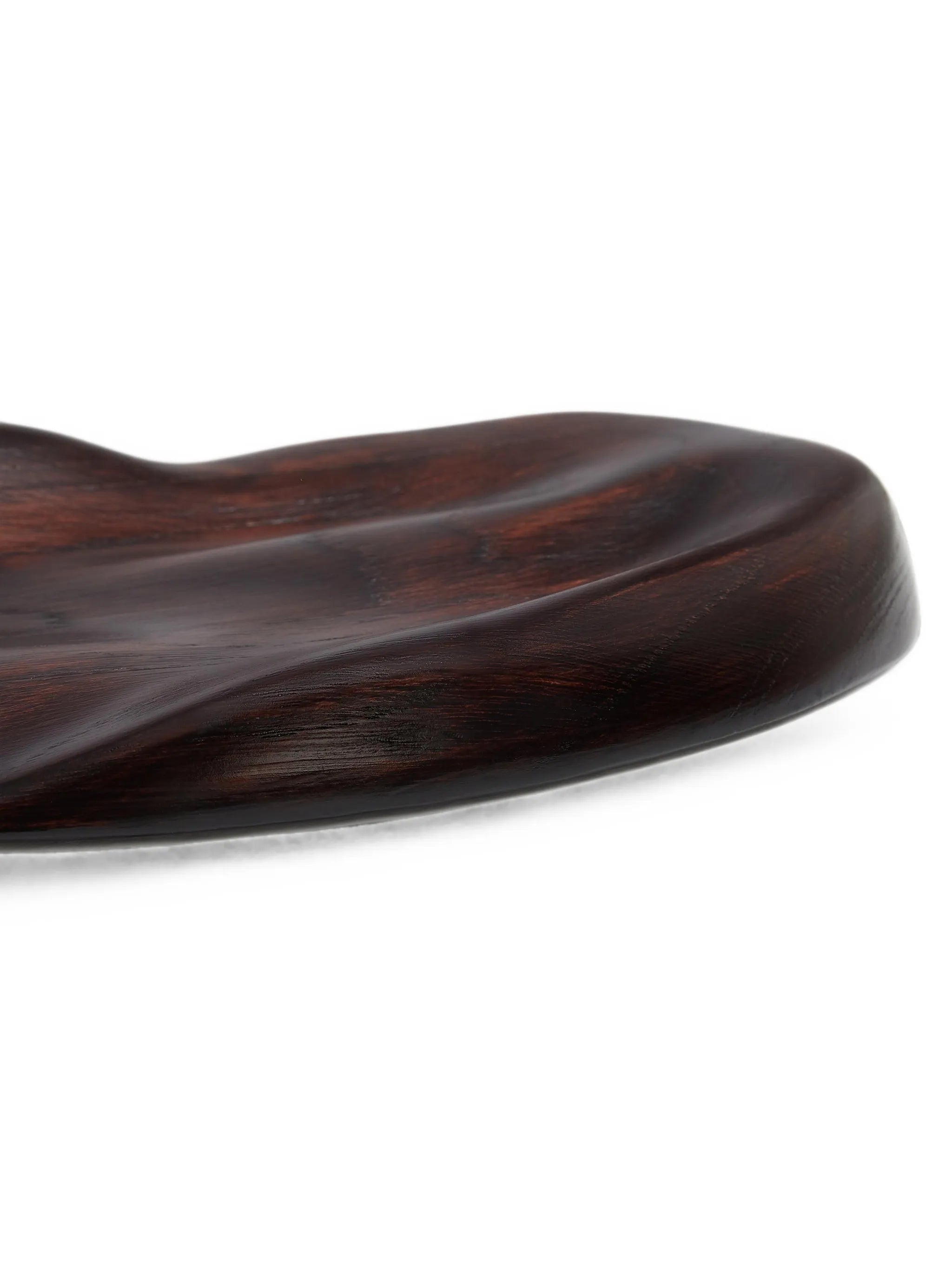 Ripple wooden decorative tray