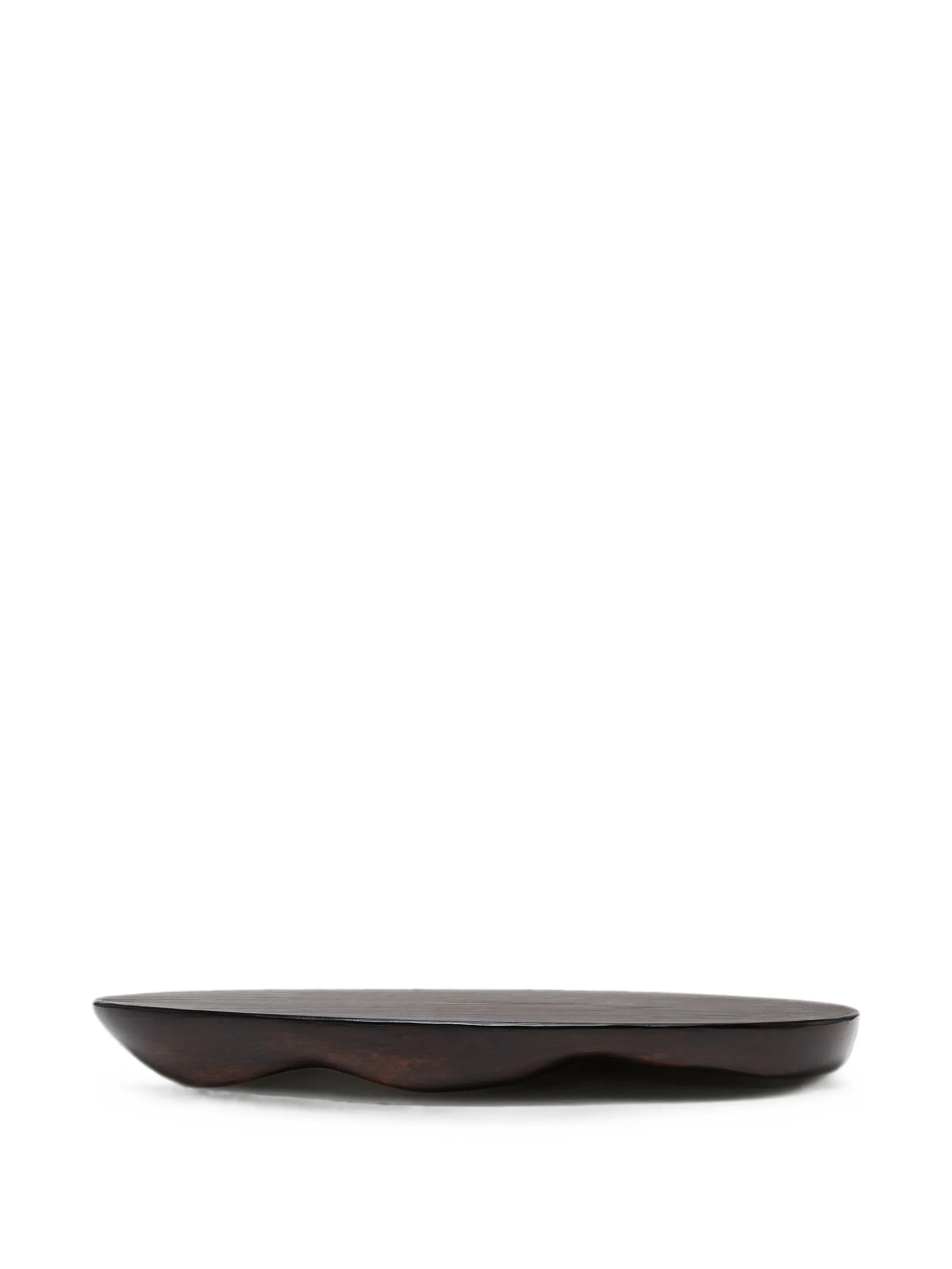 Ripple wooden decorative tray