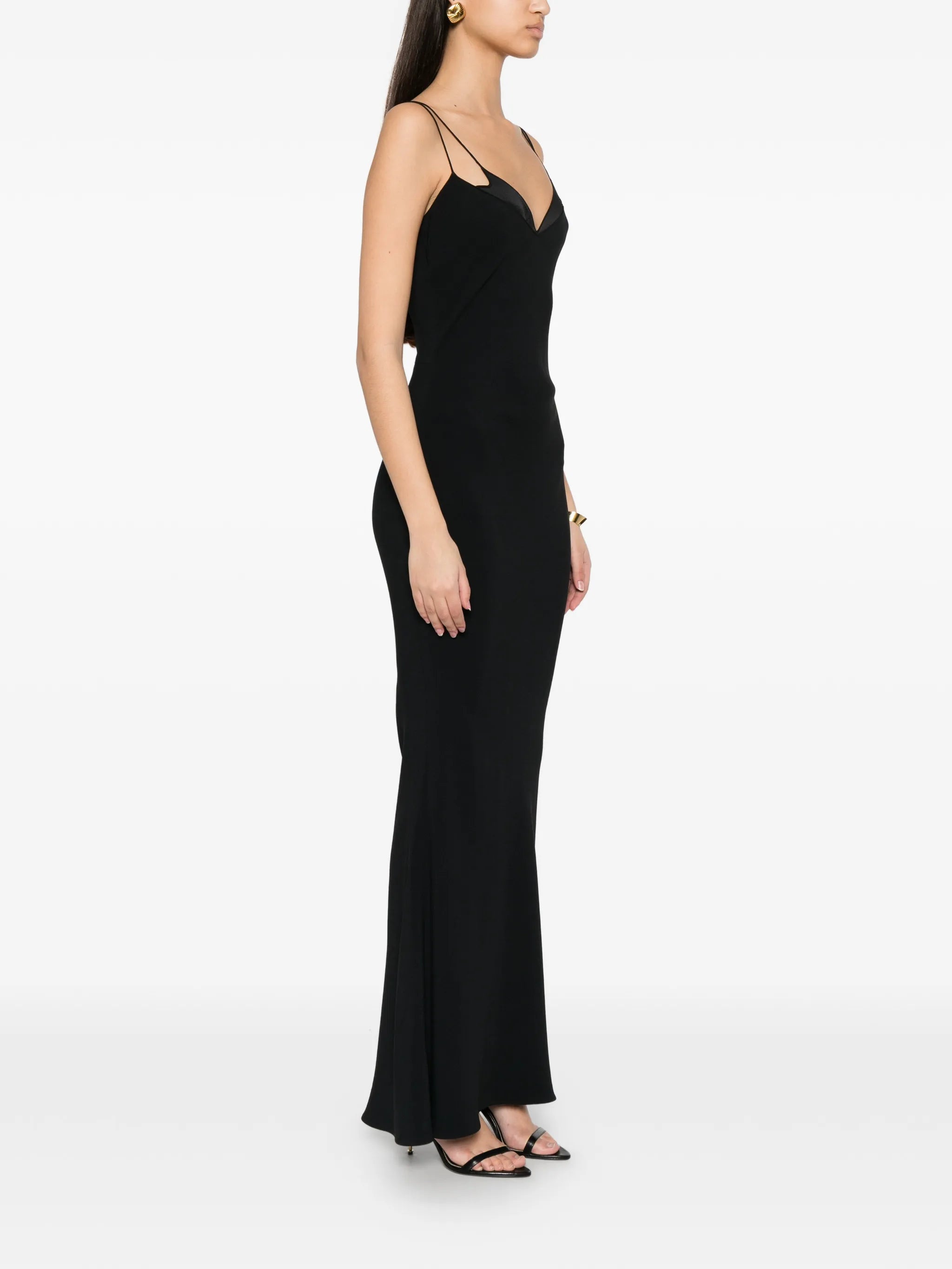 cocktail slip dress with double straps