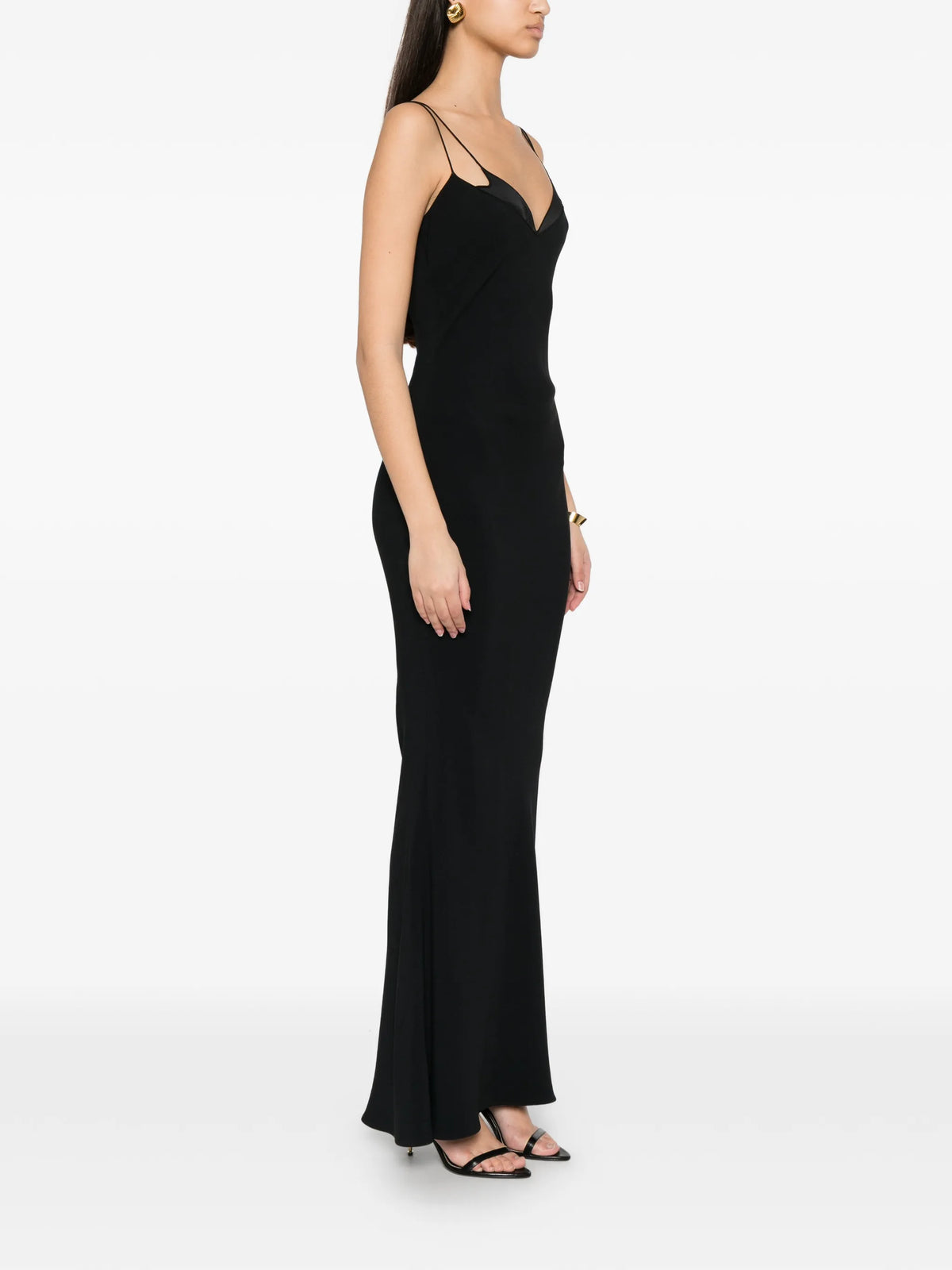 cocktail slip dress with double straps