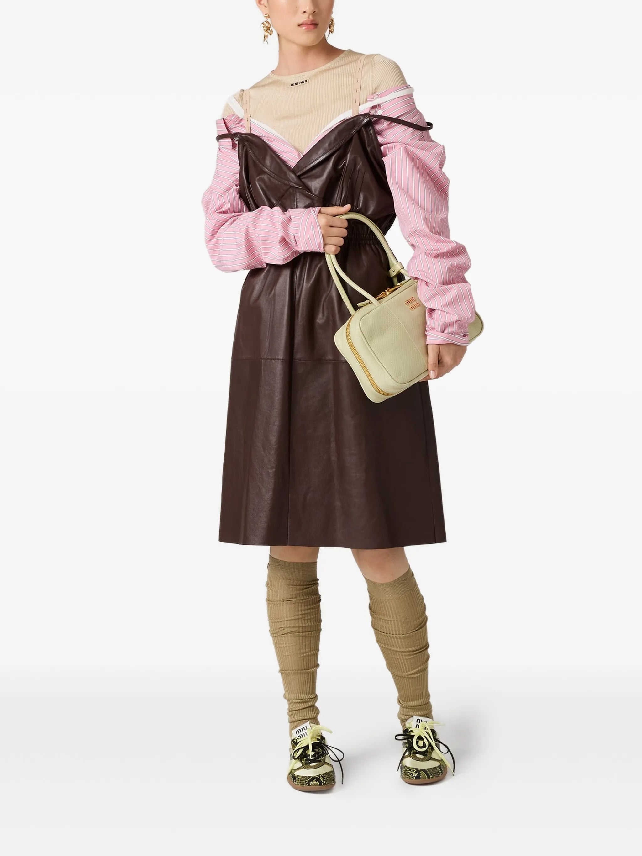 mini striped elasticated dress