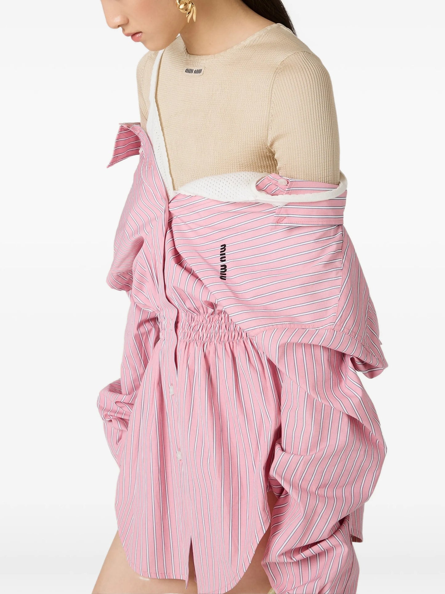 striped poplin dress