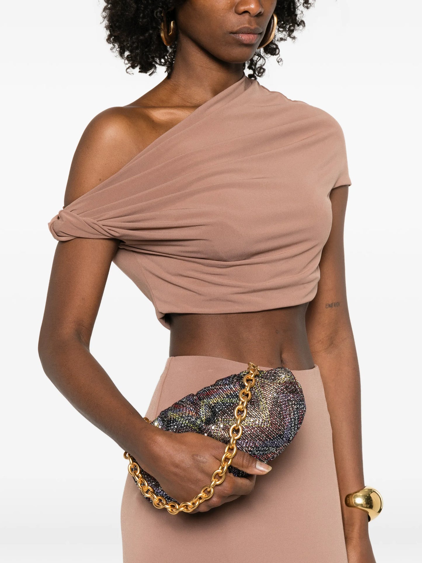 zigzag-pattern shoulder bag