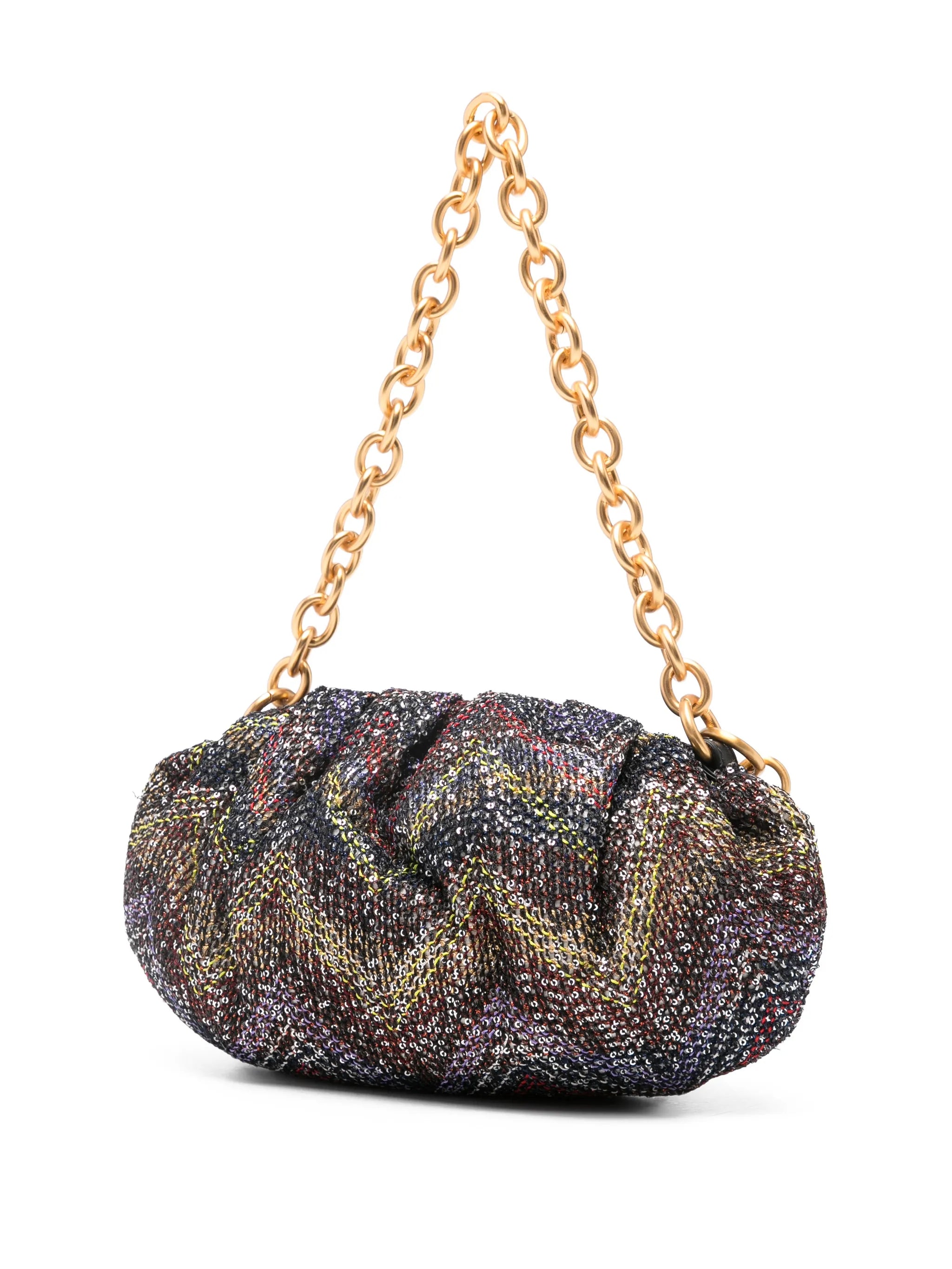 zigzag-pattern shoulder bag