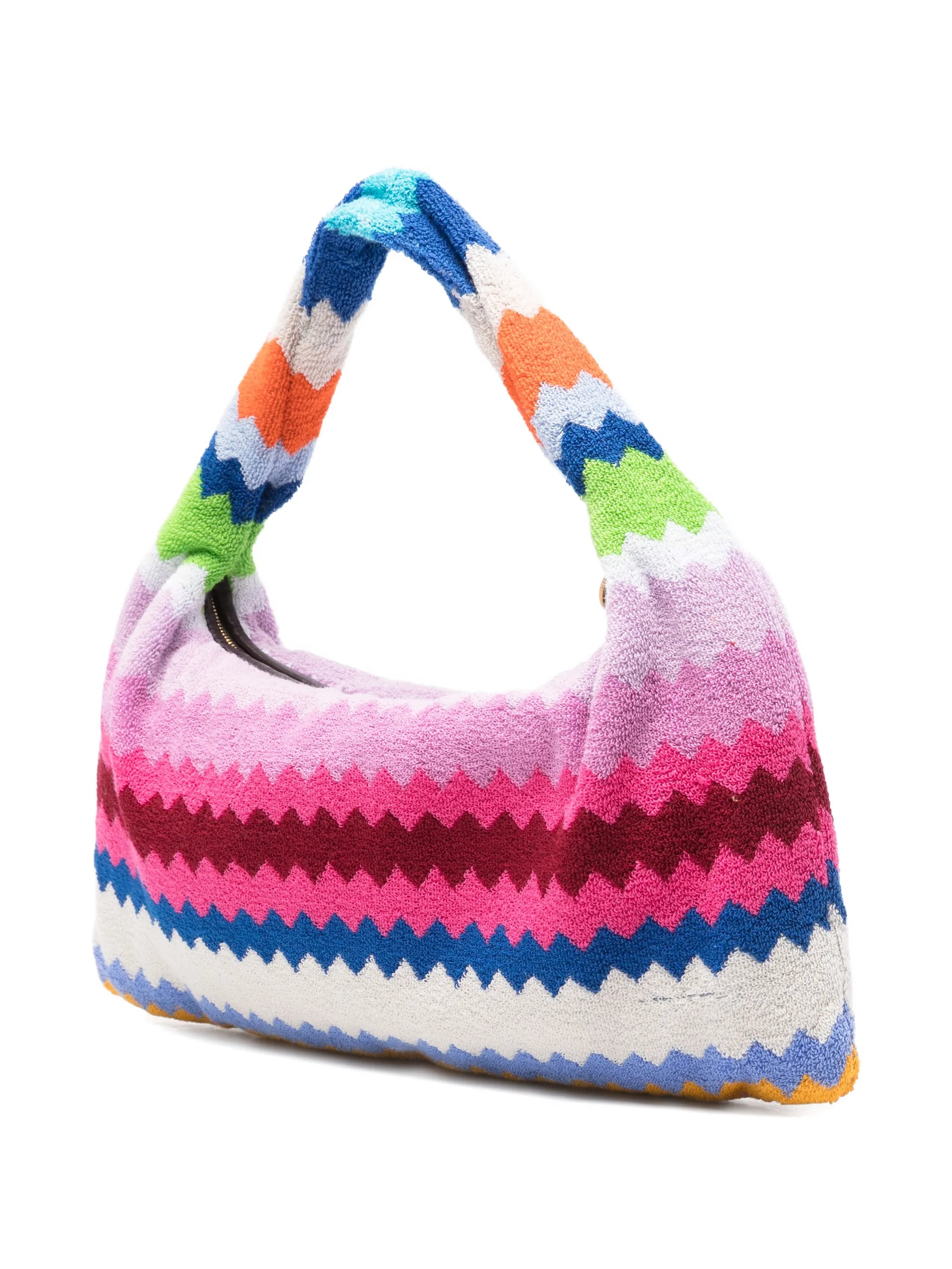 zigzag handle tote bag