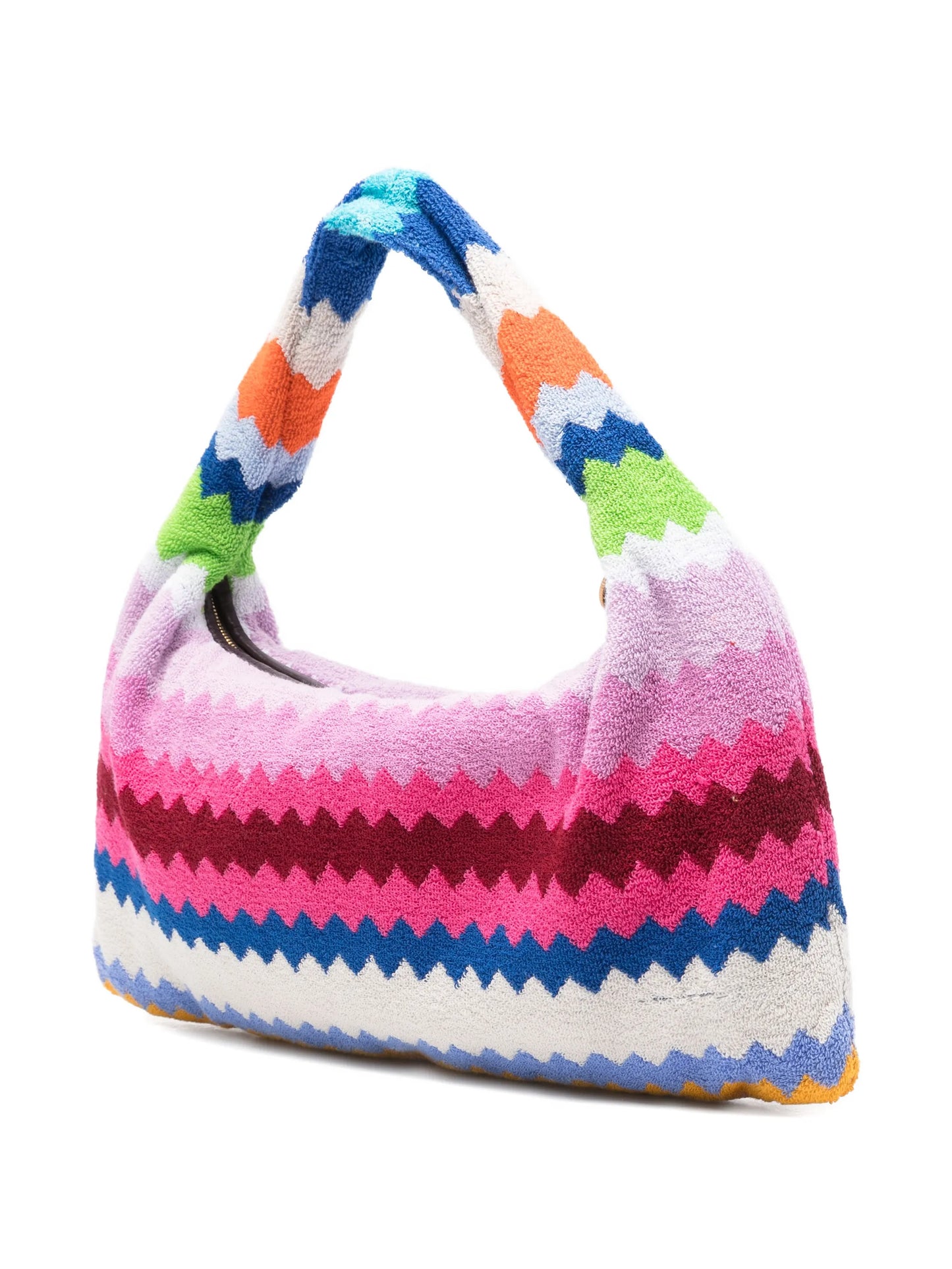 zigzag handle tote bag