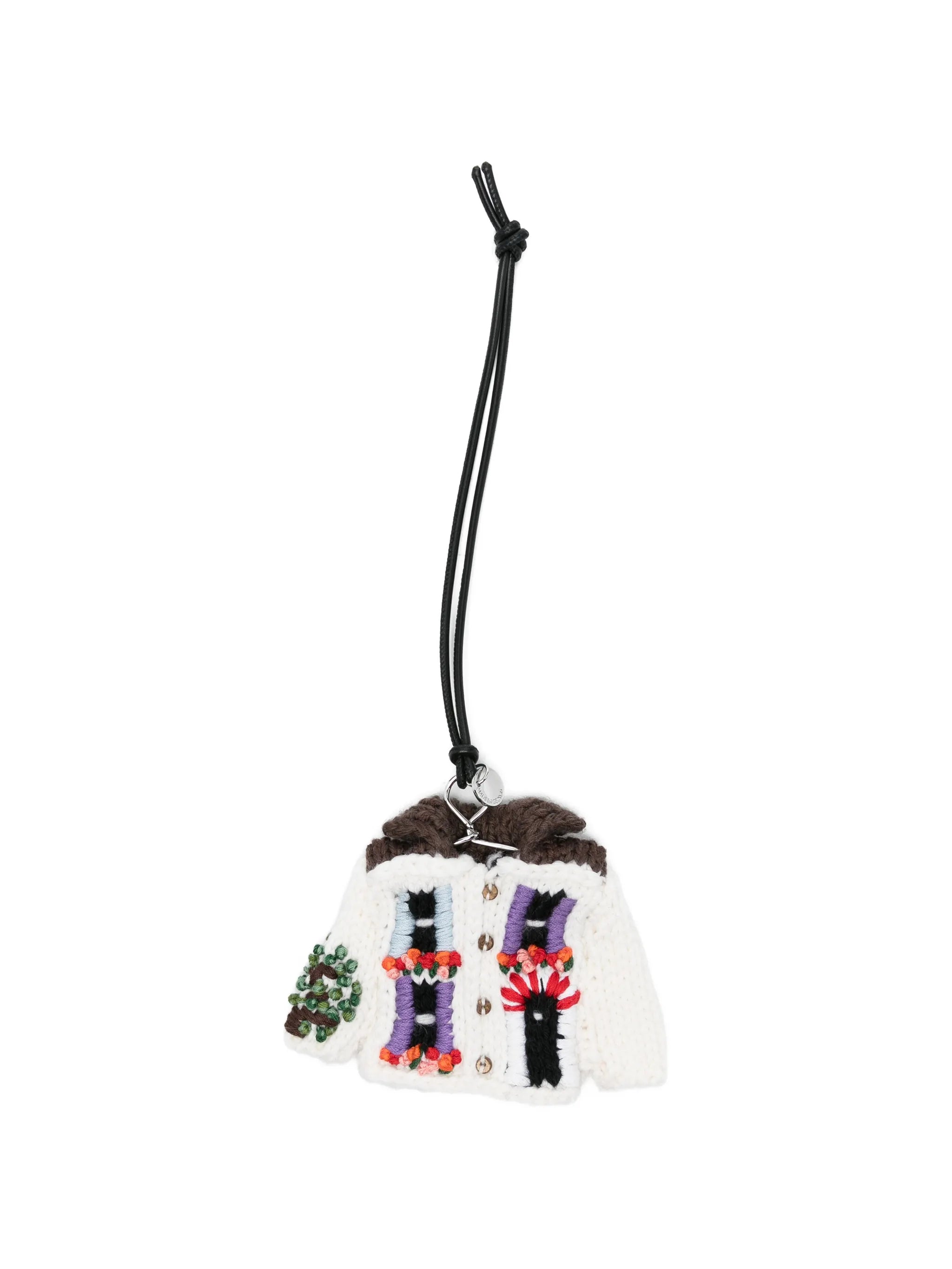 knitted house charm keyring