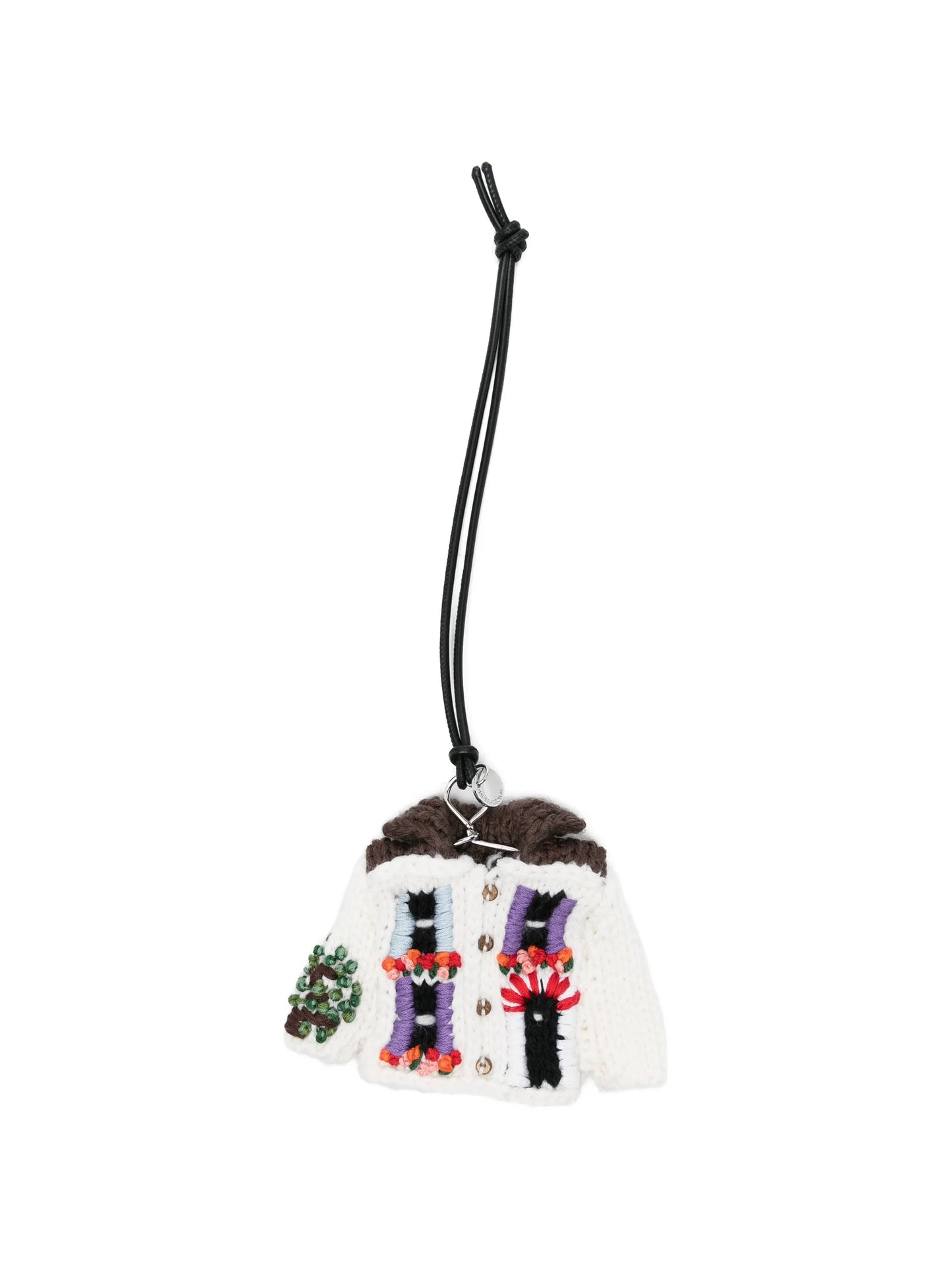 knitted house charm keyring