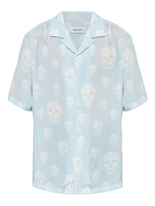 skull-pattern shirt