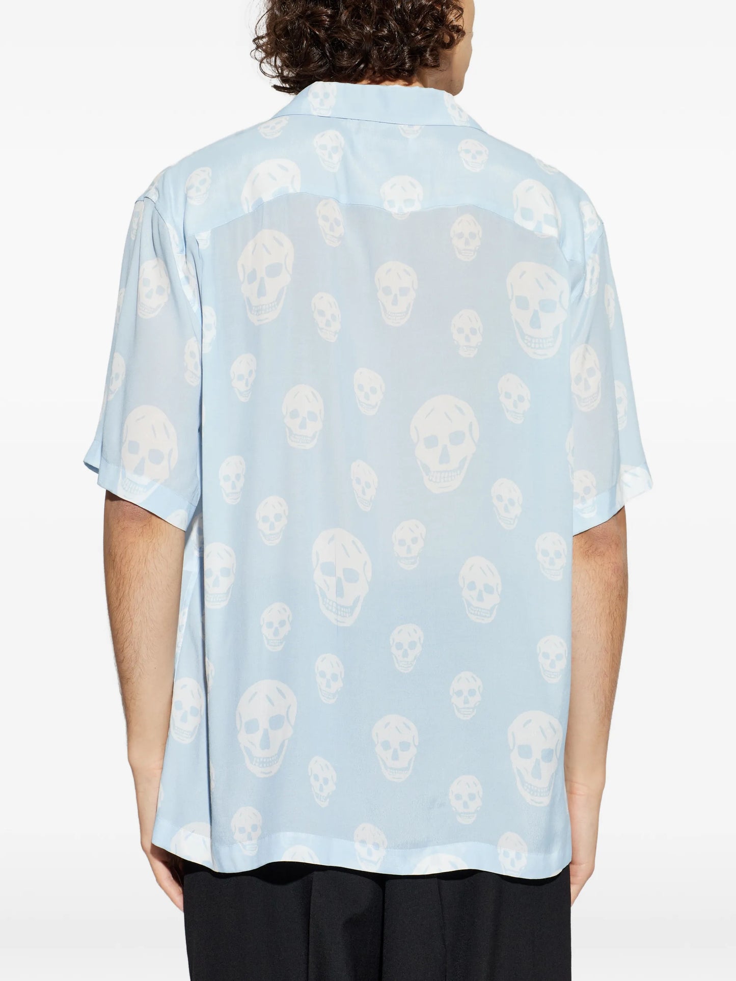 skull-pattern shirt