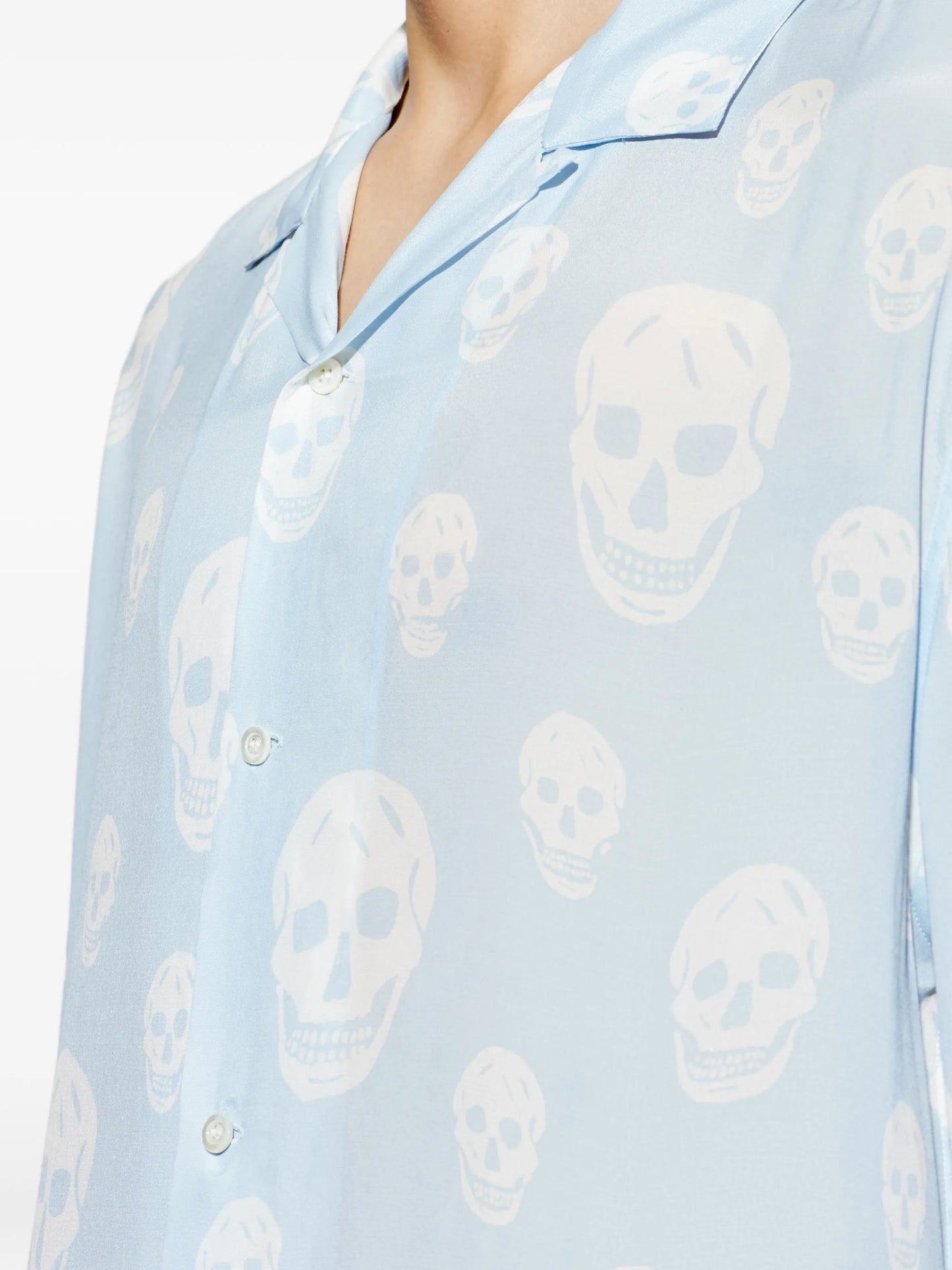 skull-pattern shirt