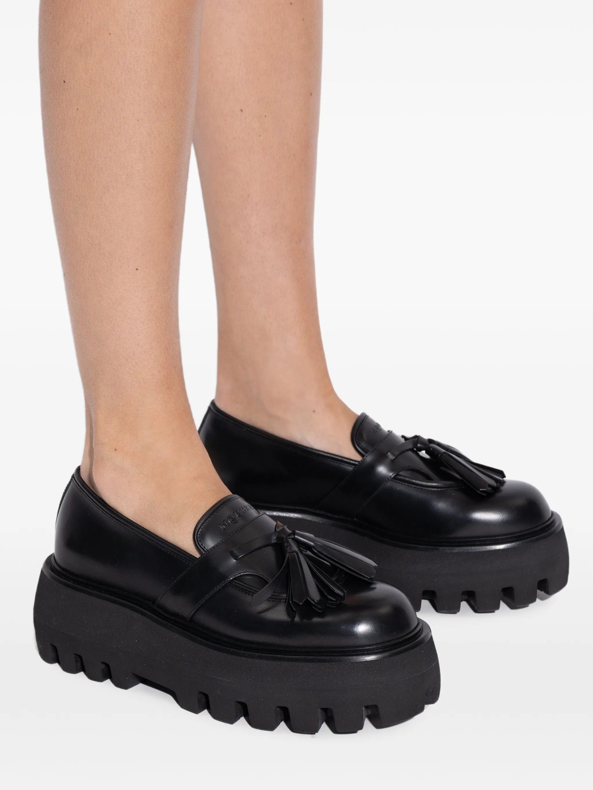 tassel platform loafers