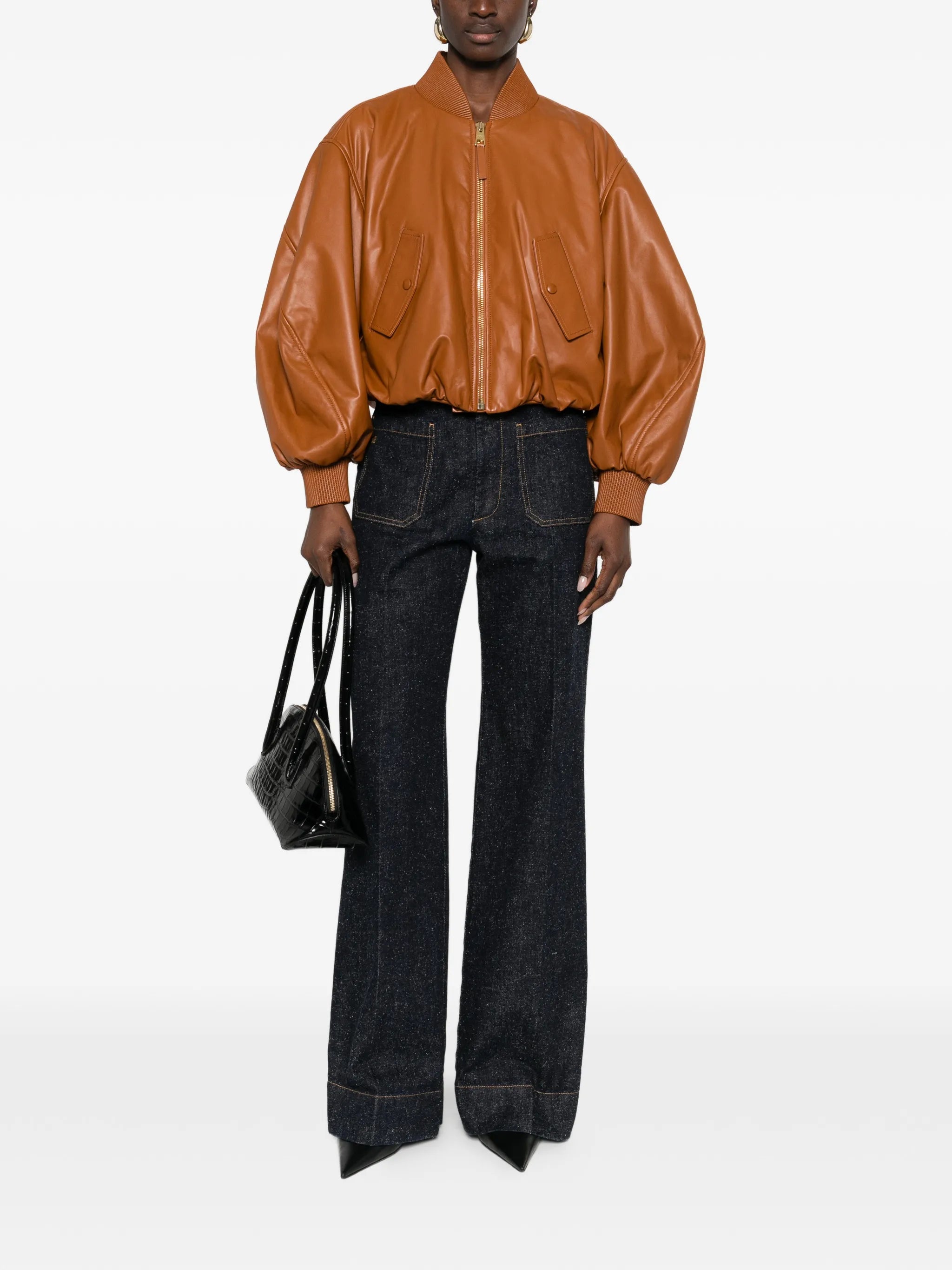 flap-pocket bomber jacket