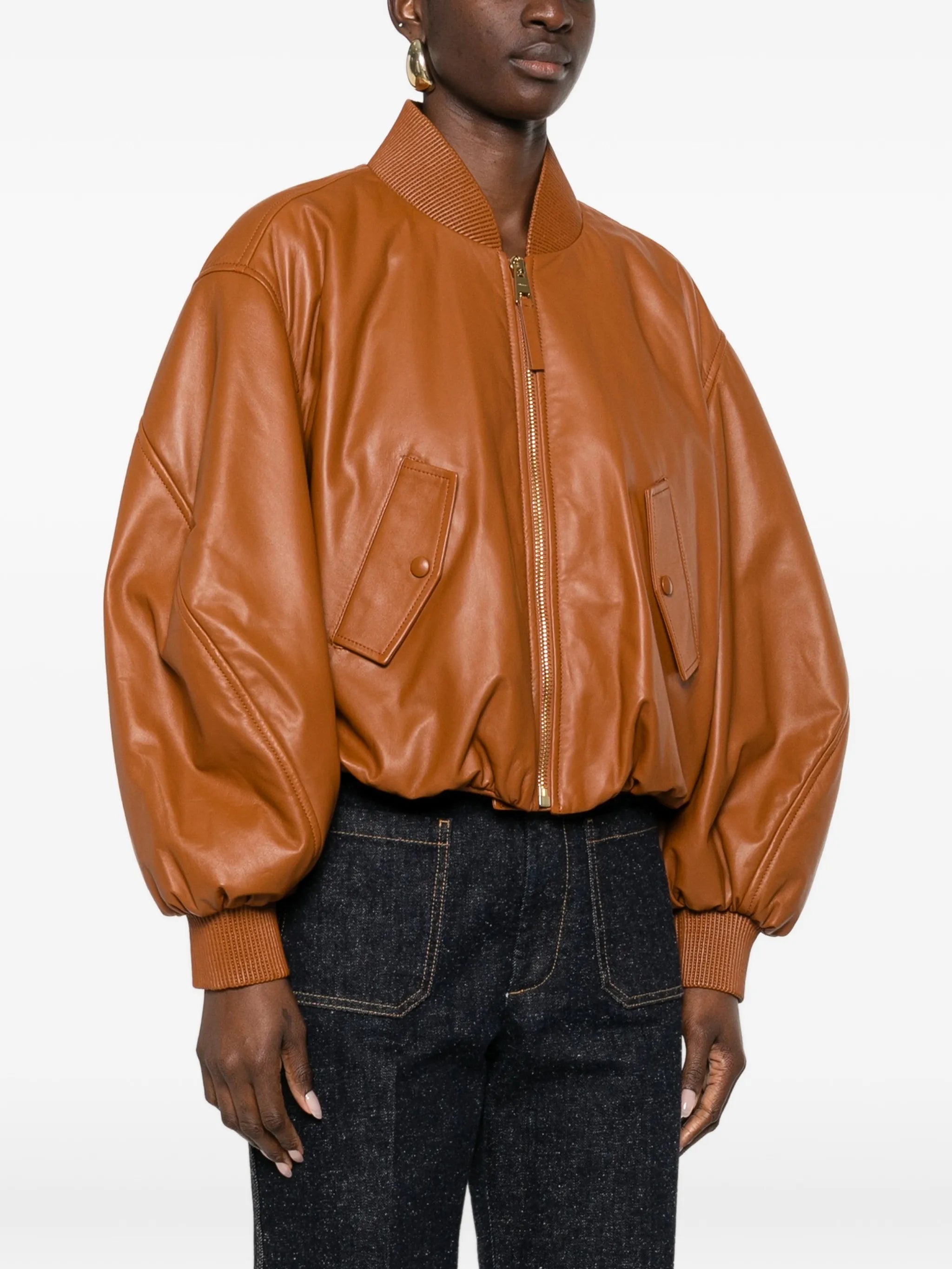 flap-pocket bomber jacket