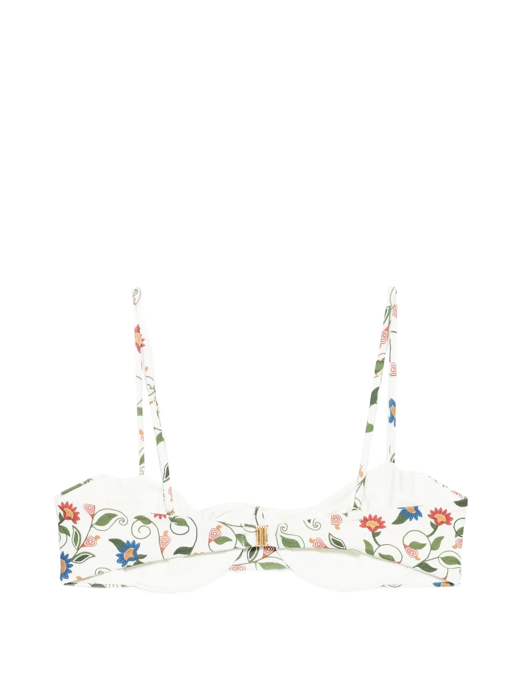 embroidered underwire bikini top