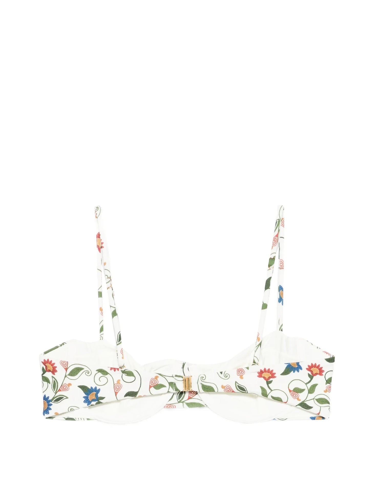 embroidered underwire bikini top