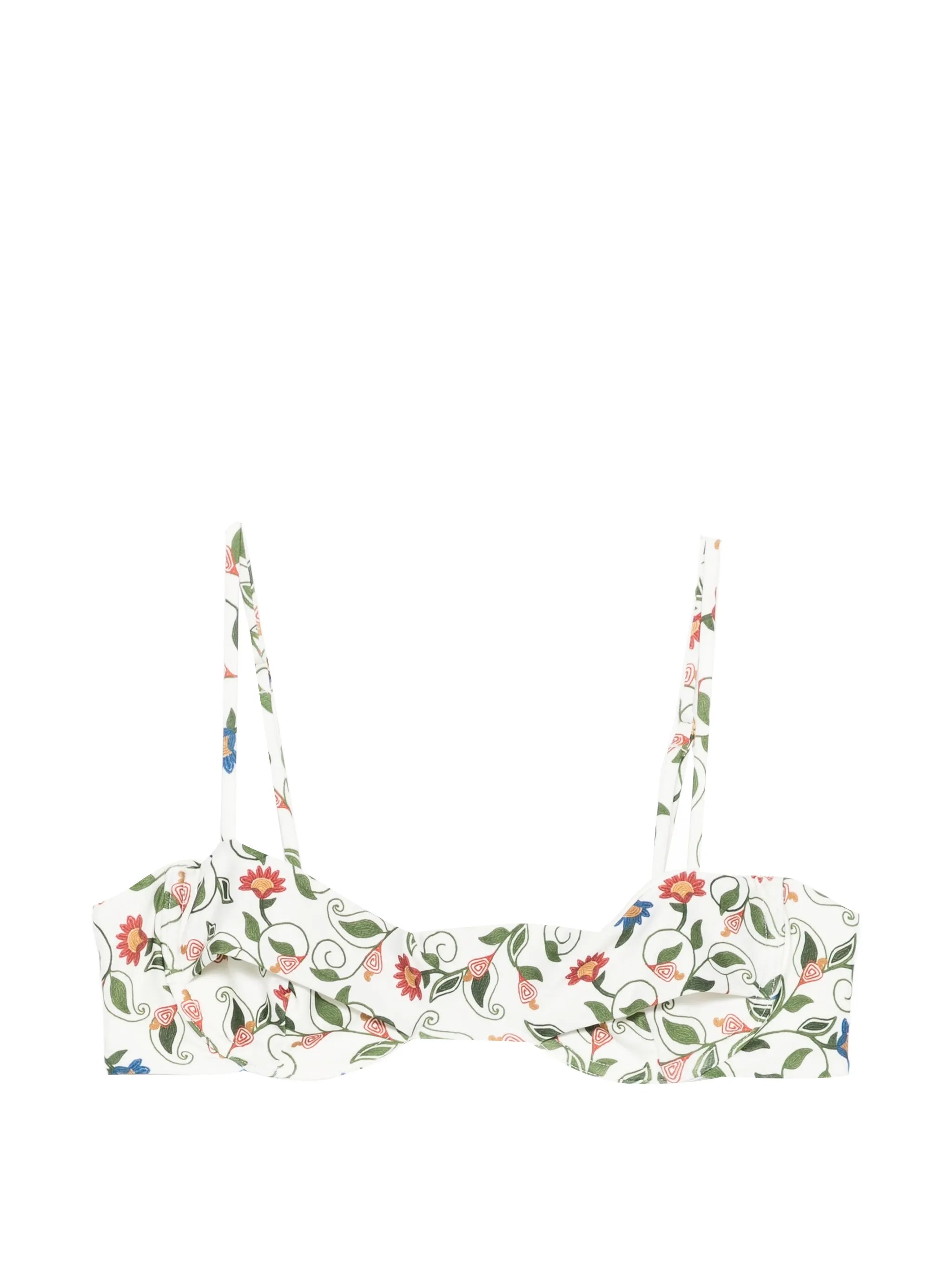 embroidered underwire bikini top